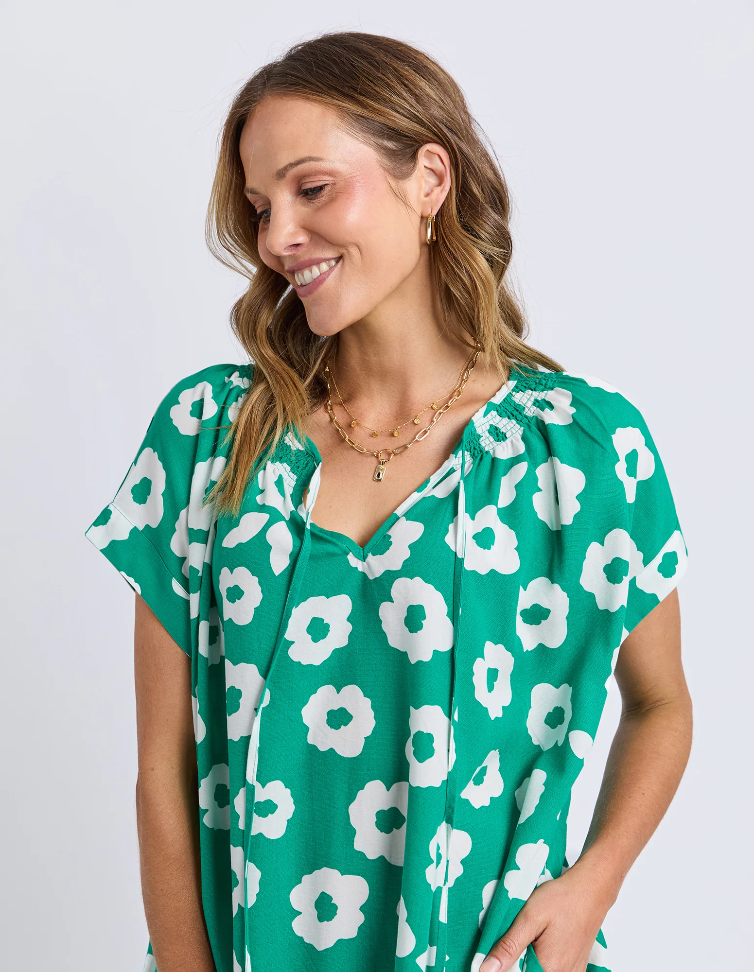 Azalea Mini Dress Turquoise - Image 5
