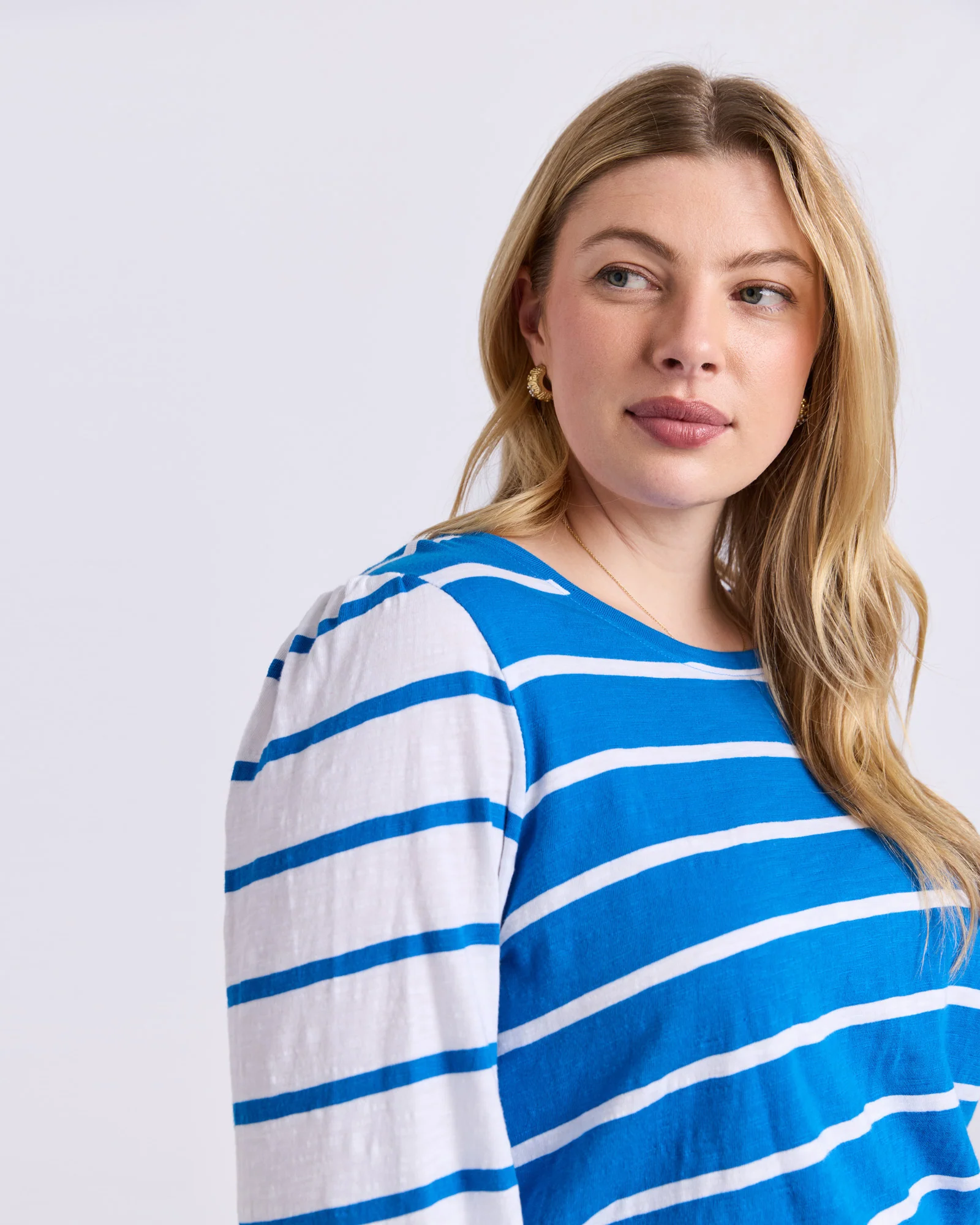 Baia Long Sleeve Tee Royal & White Stripe - Image 10