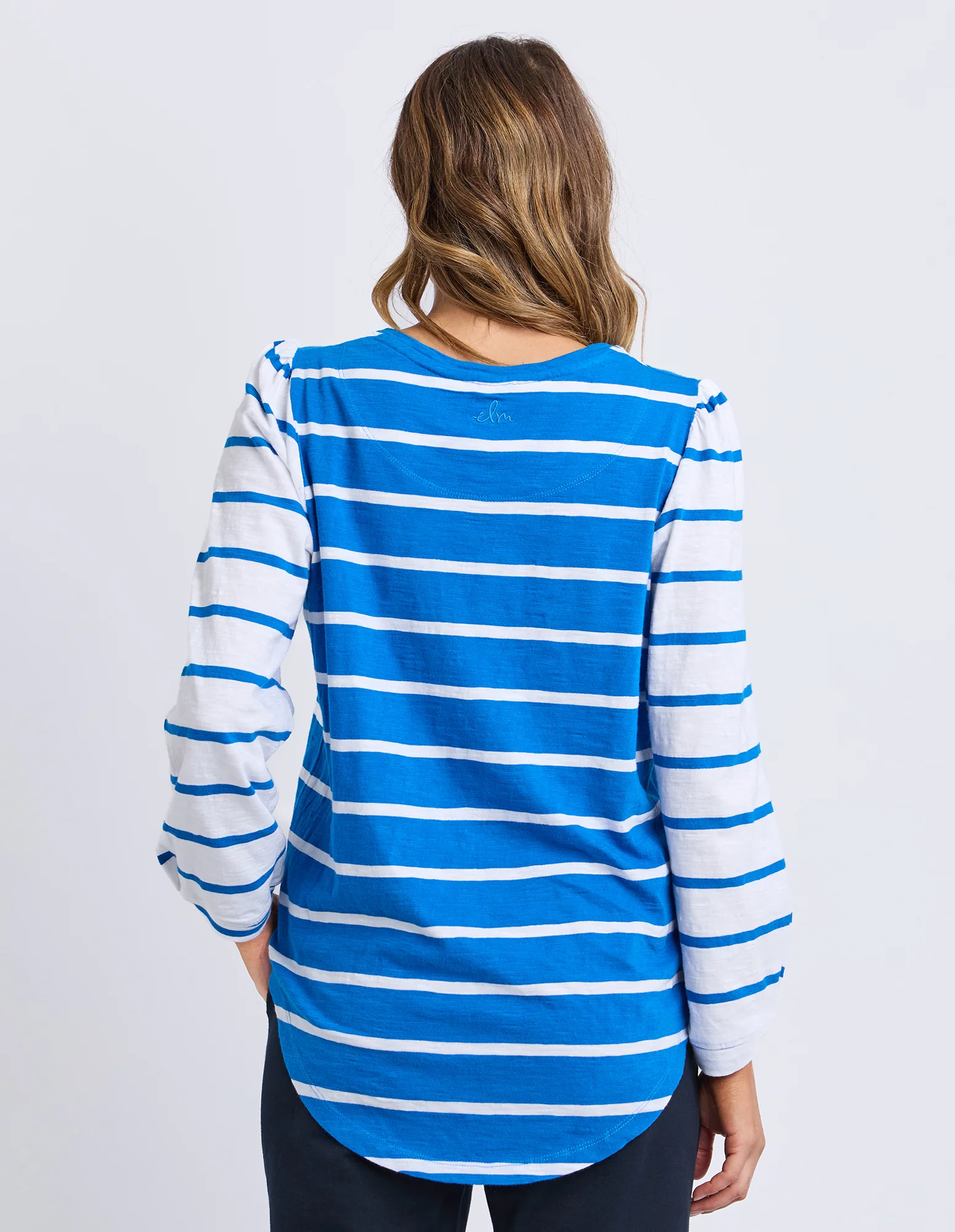 Baia Long Sleeve Tee Royal & White Stripe - Image 5