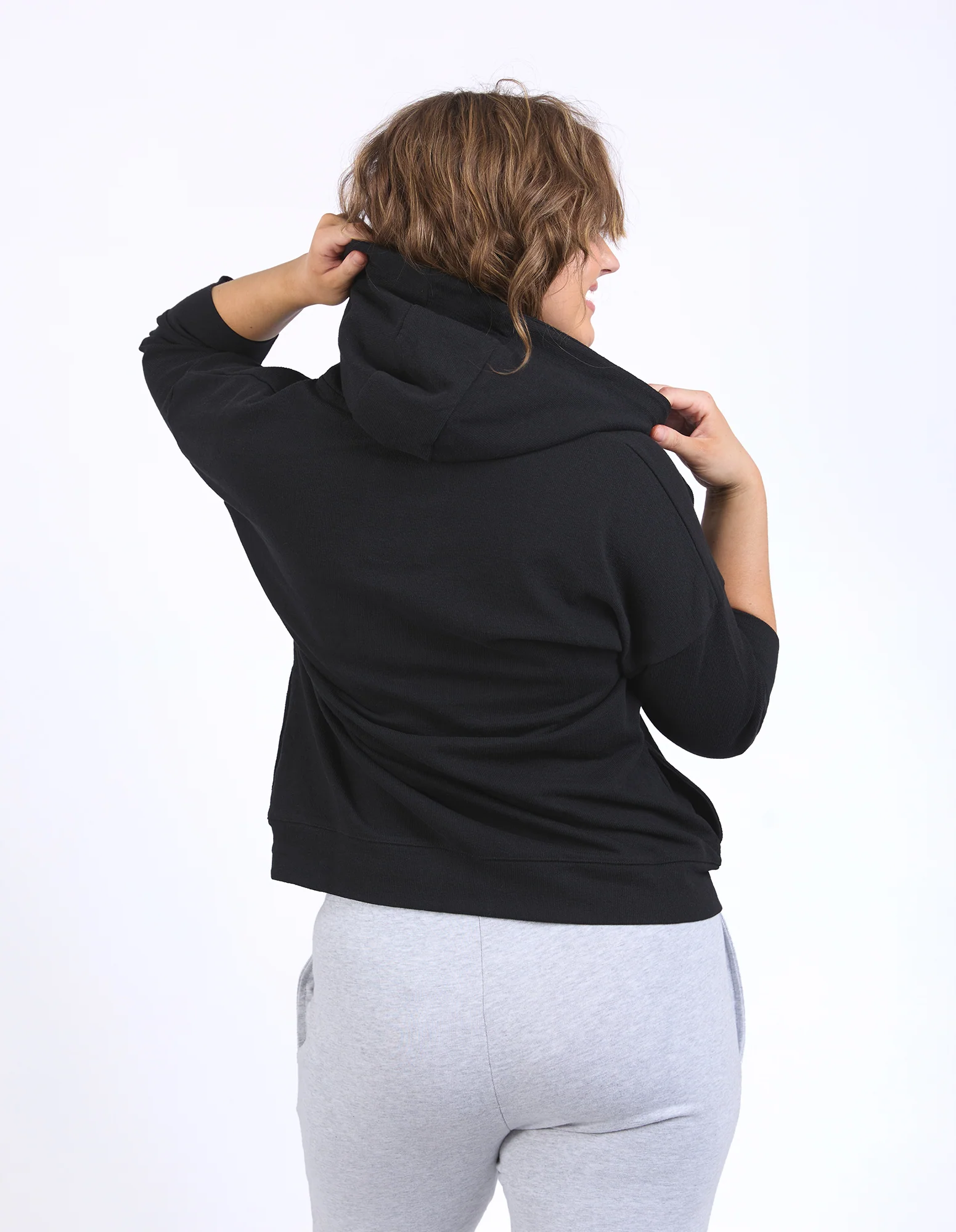 Beachy Zip Hoodie Black - Image 10