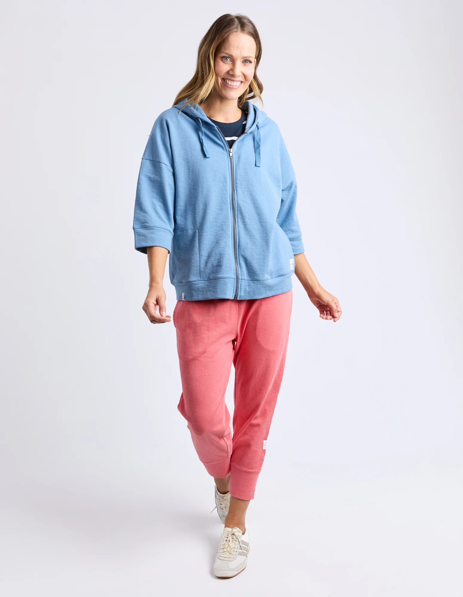 Beachy Zip Hoodie Blue Shadow - Image 12