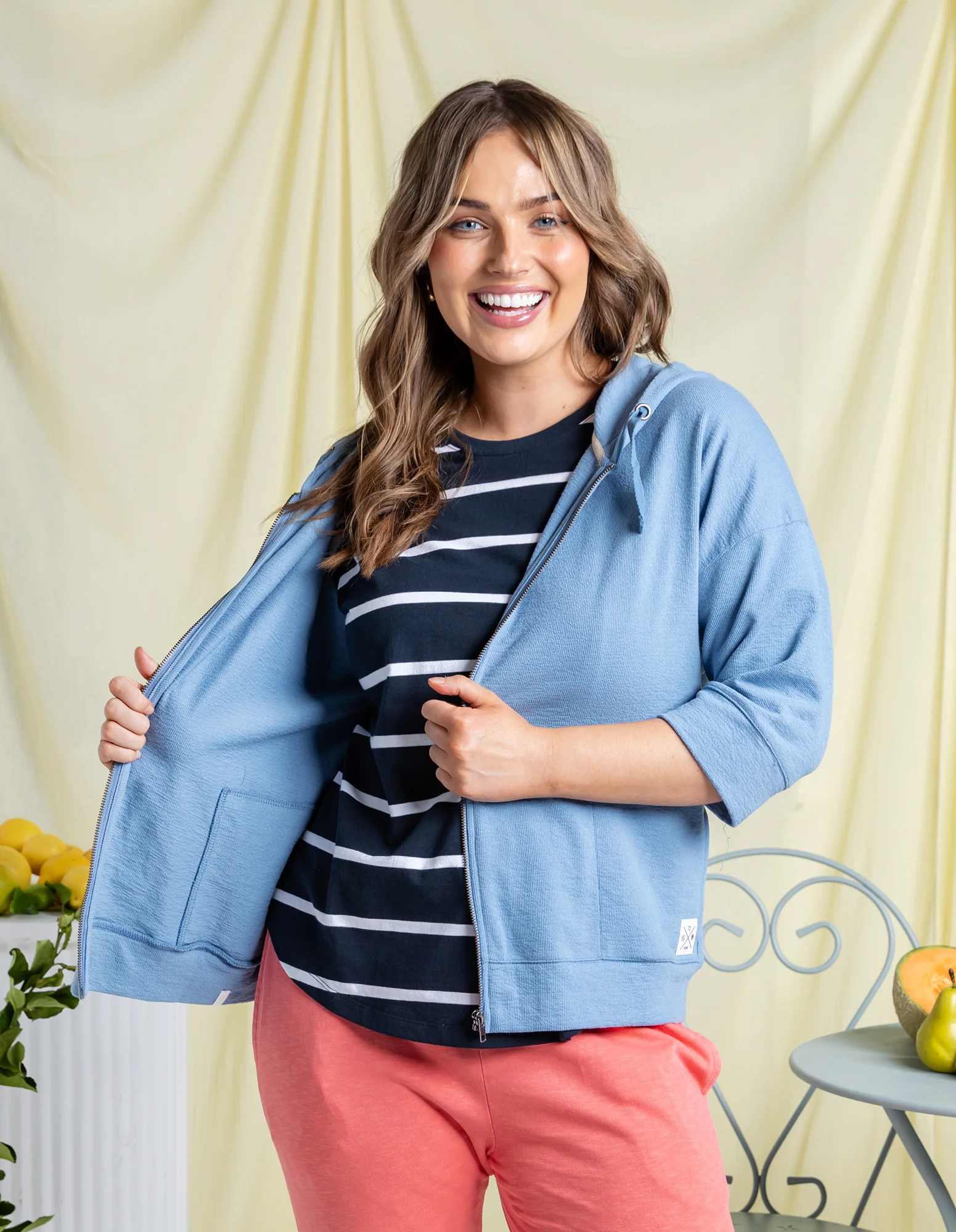 Beachy Zip Hoodie Blue Shadow - Image 13