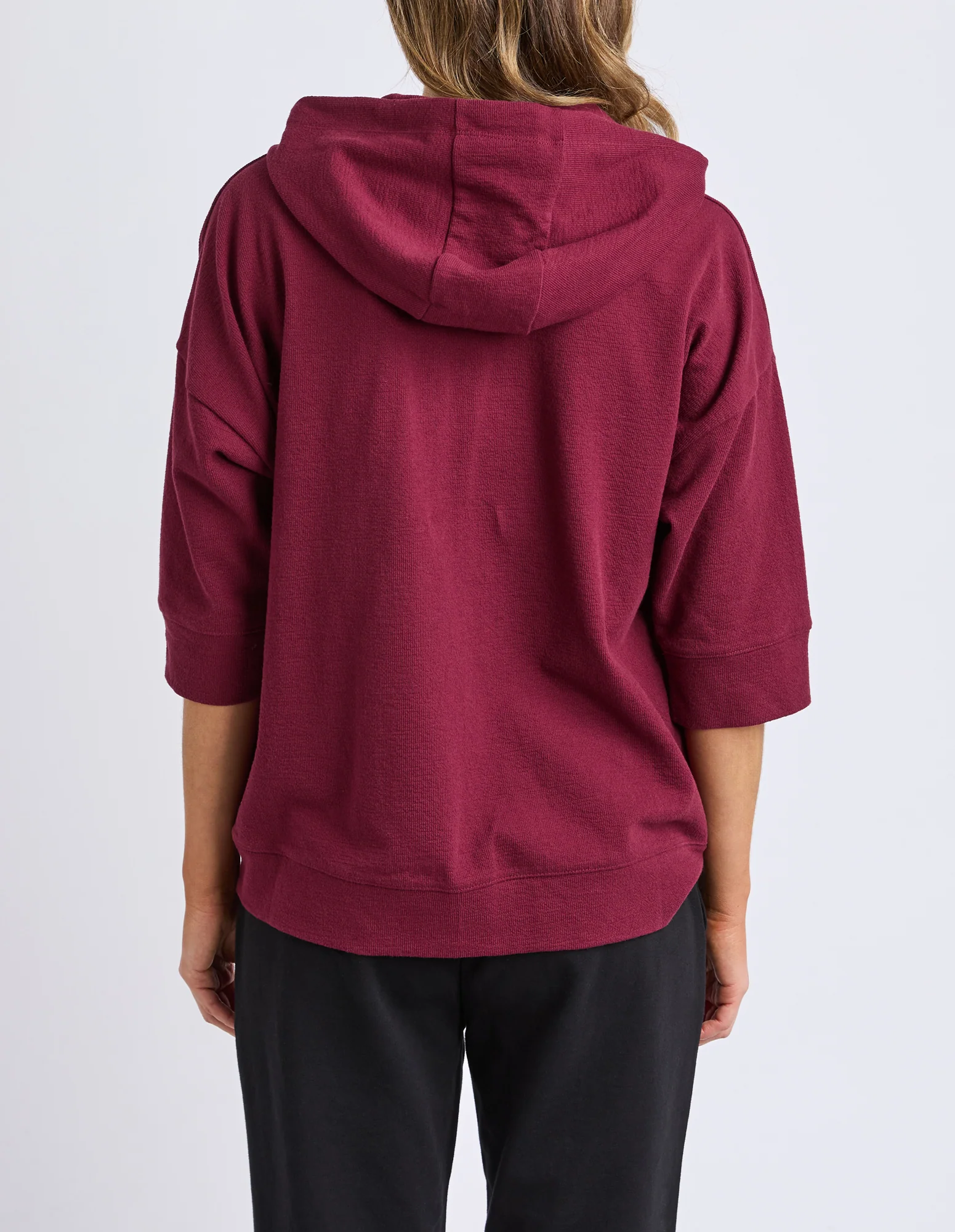Beachy Zip Hoodie Plum - Image 11