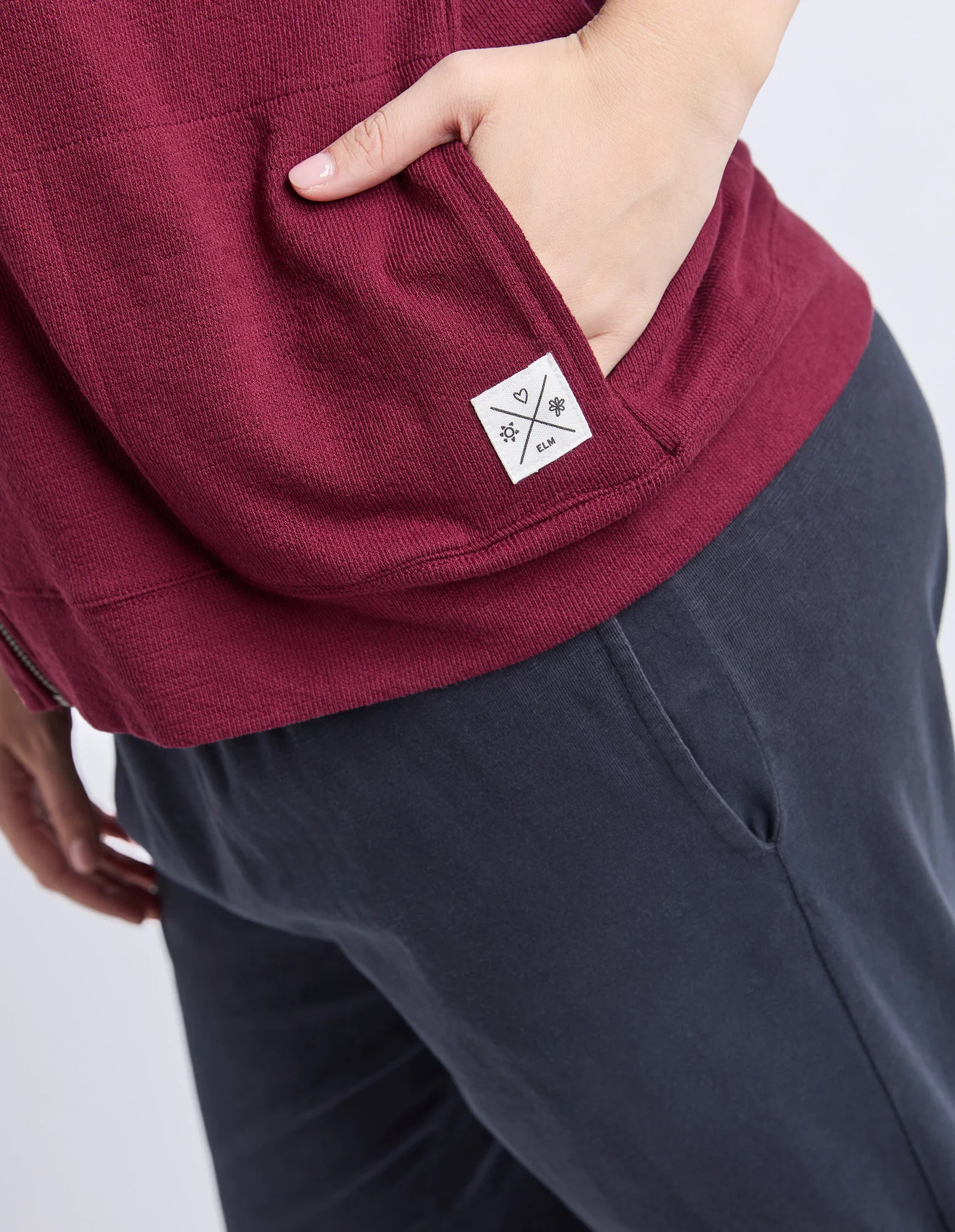 Beachy Zip Hoodie Plum - Image 6