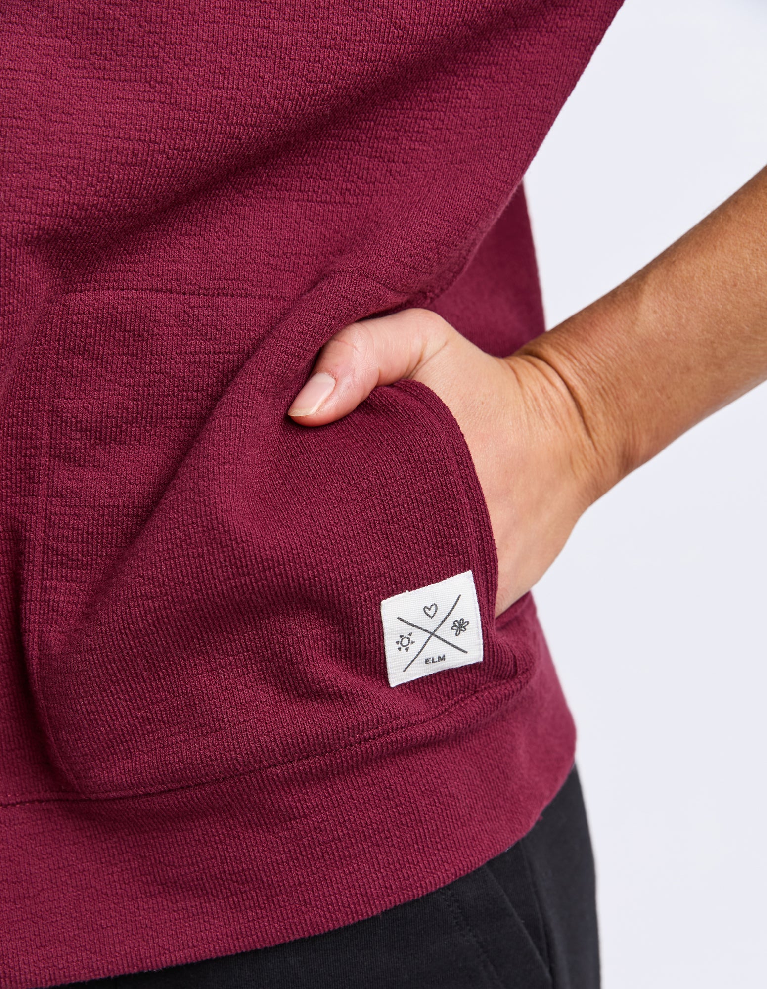 Beachy Zip Hoodie Plum - Image 9