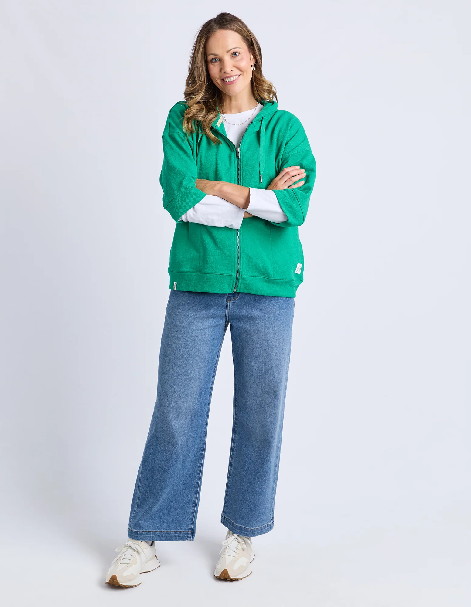 Beachy Zip Hoodie Turquoise - Image 13