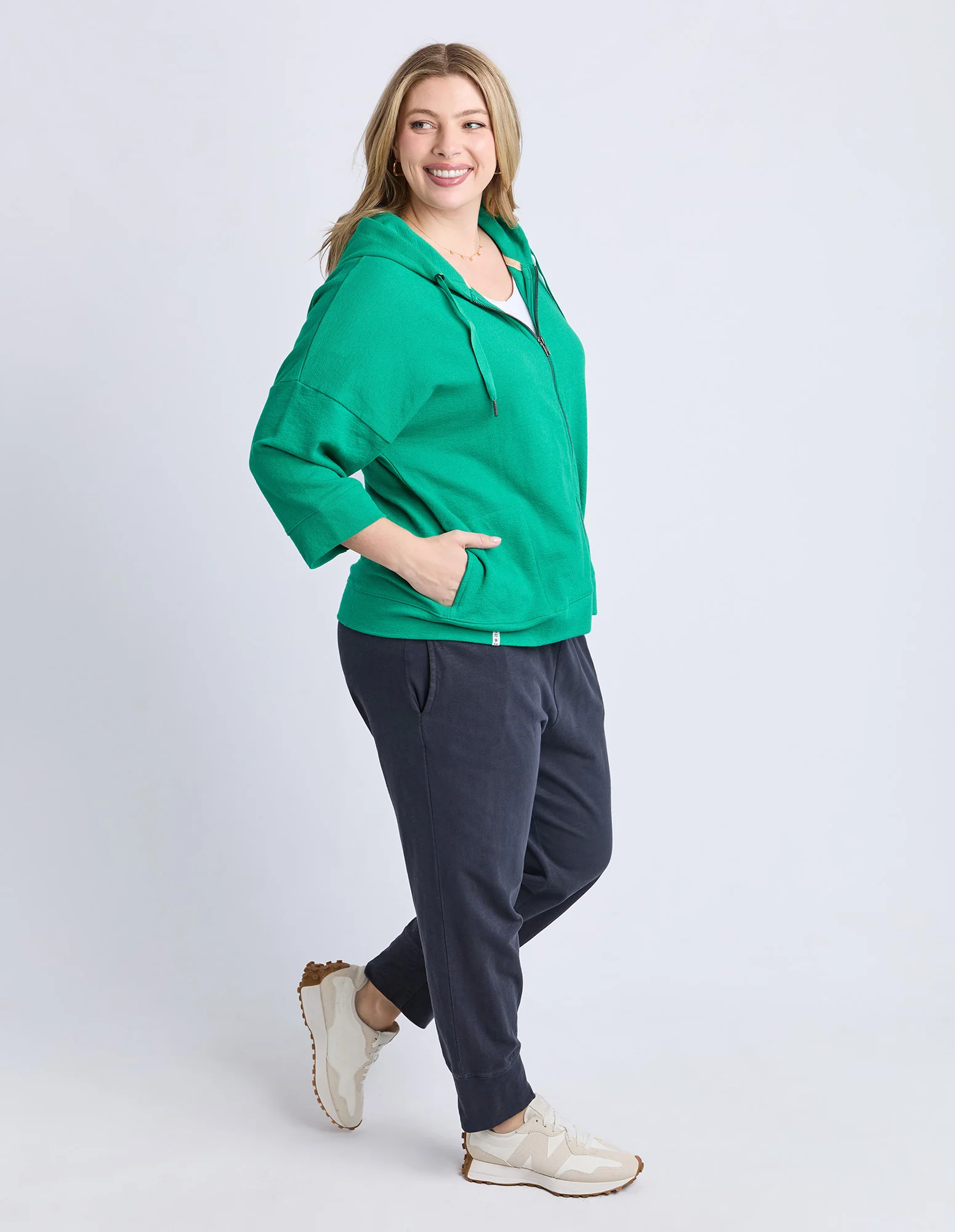 Beachy Zip Hoodie Turquoise - Image 8