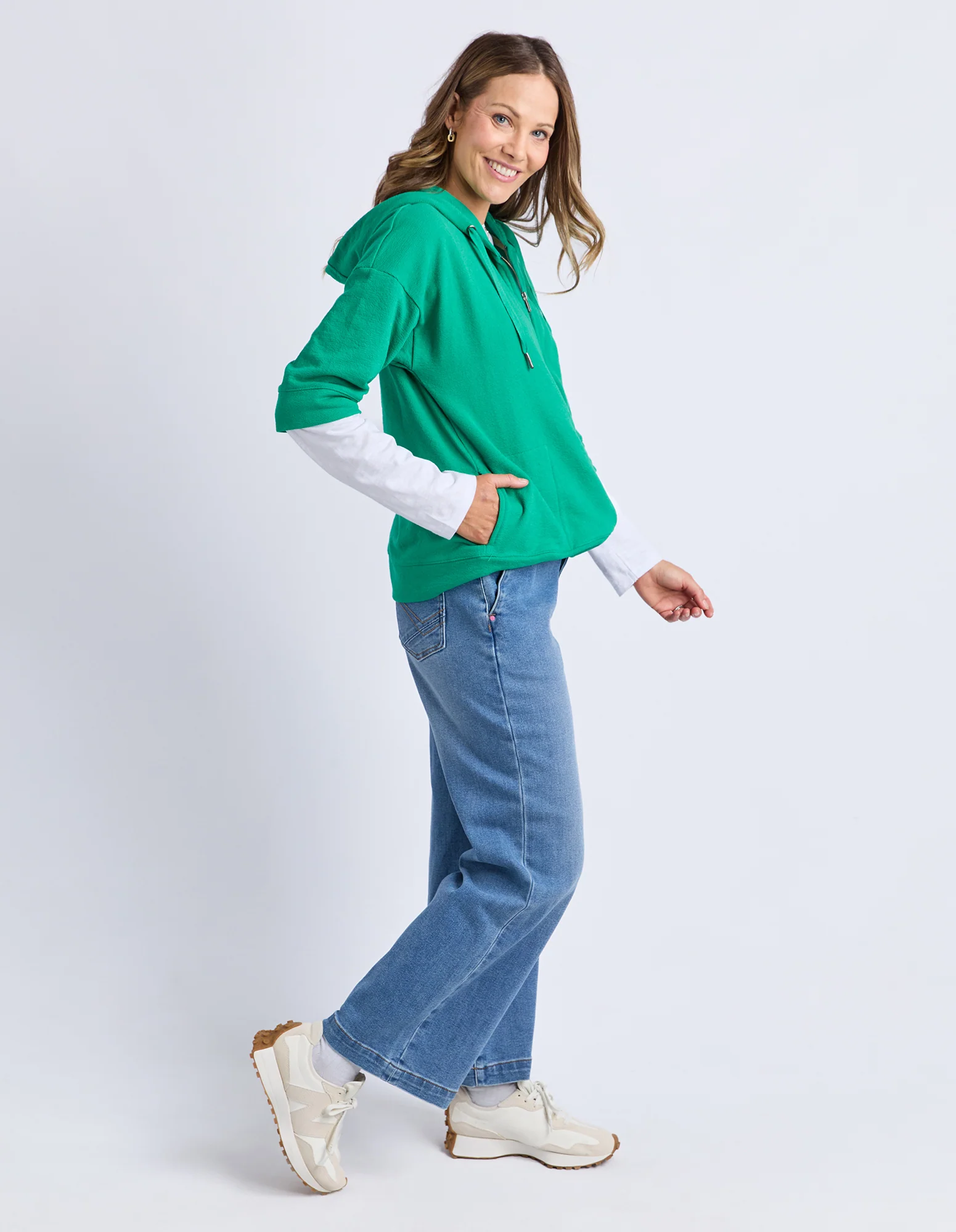 Beachy Zip Hoodie Turquoise - Image 9