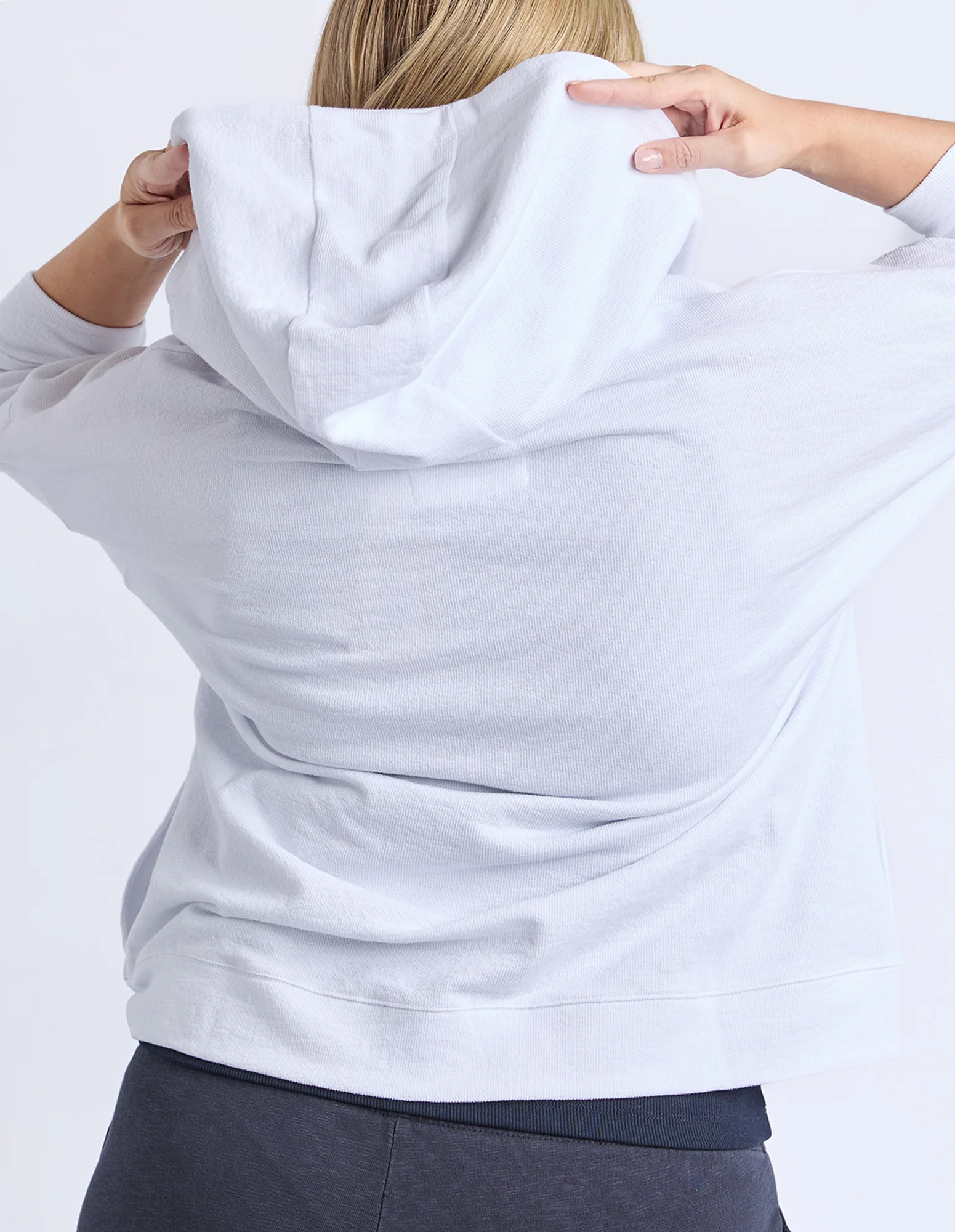 Beachy Zip Hoodie White - Image 9