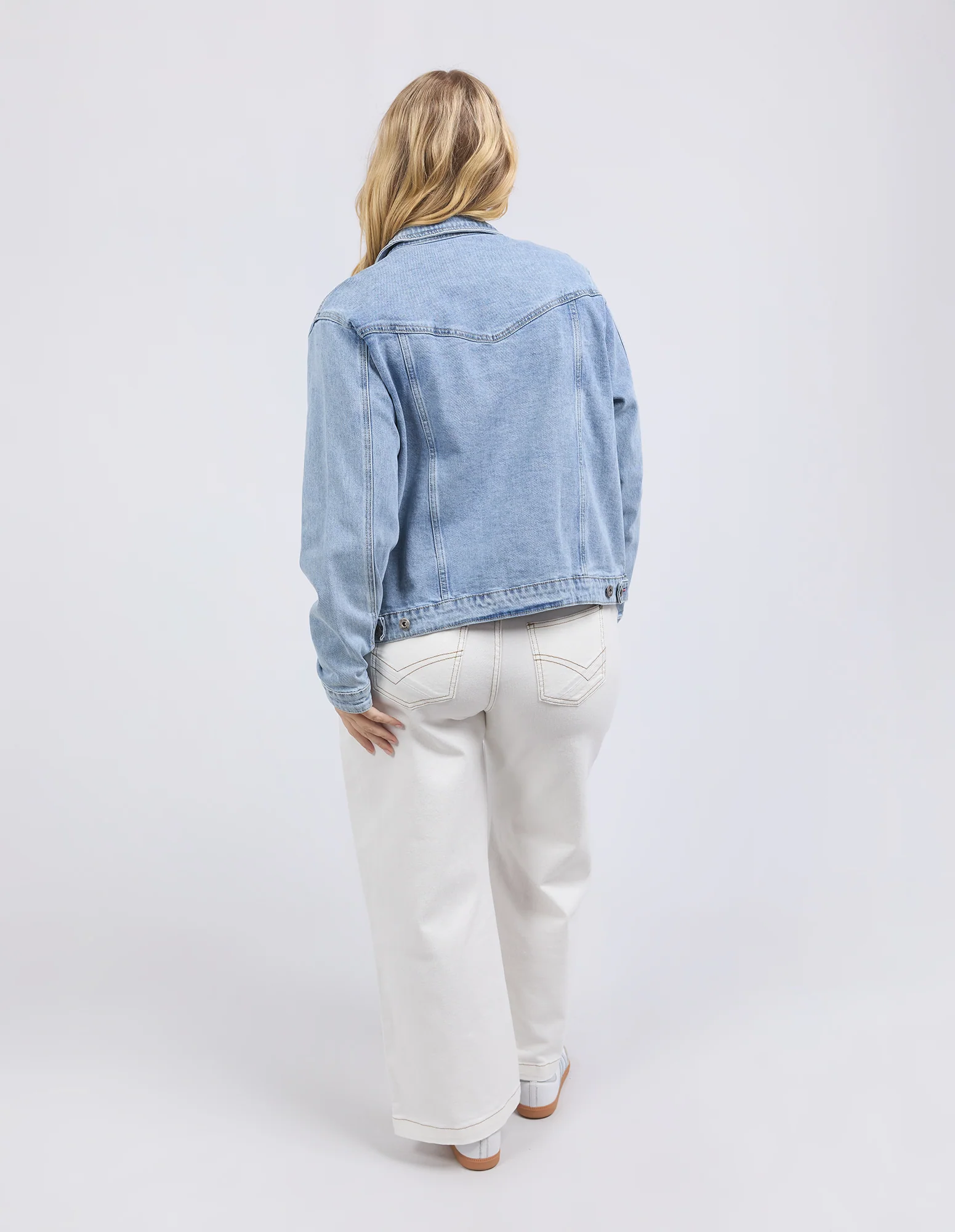 Becca Denim Jacket Light Blue Wash - Image 8