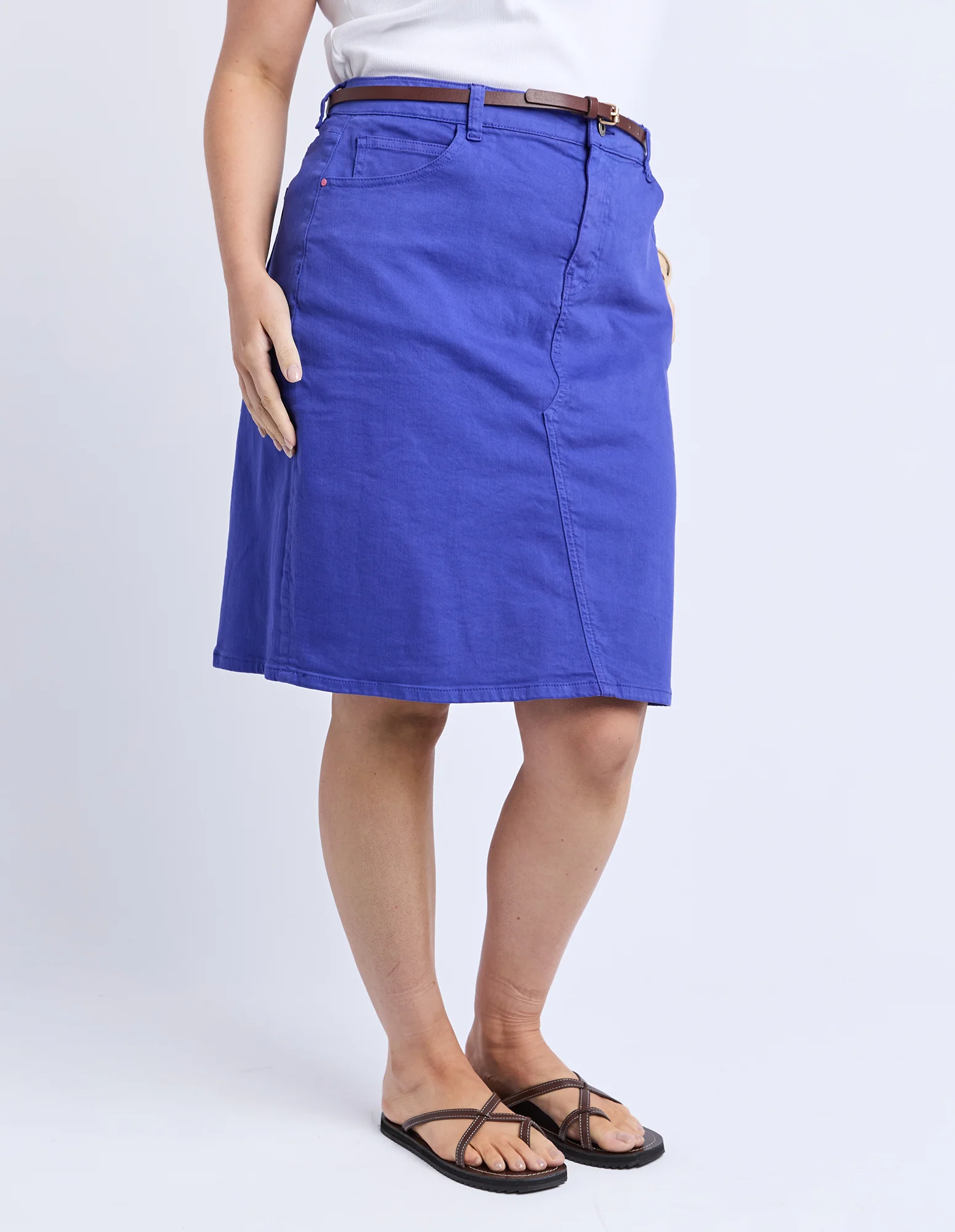Belle Denim Skirt Ocean Blue - Image 10