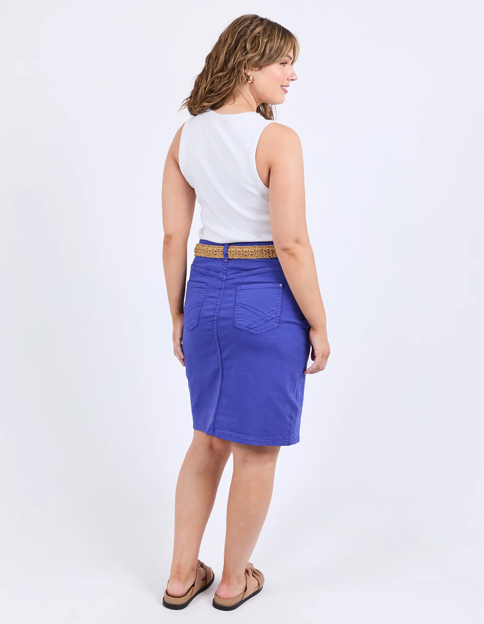 Belle Denim Skirt Ocean Blue - Image 3