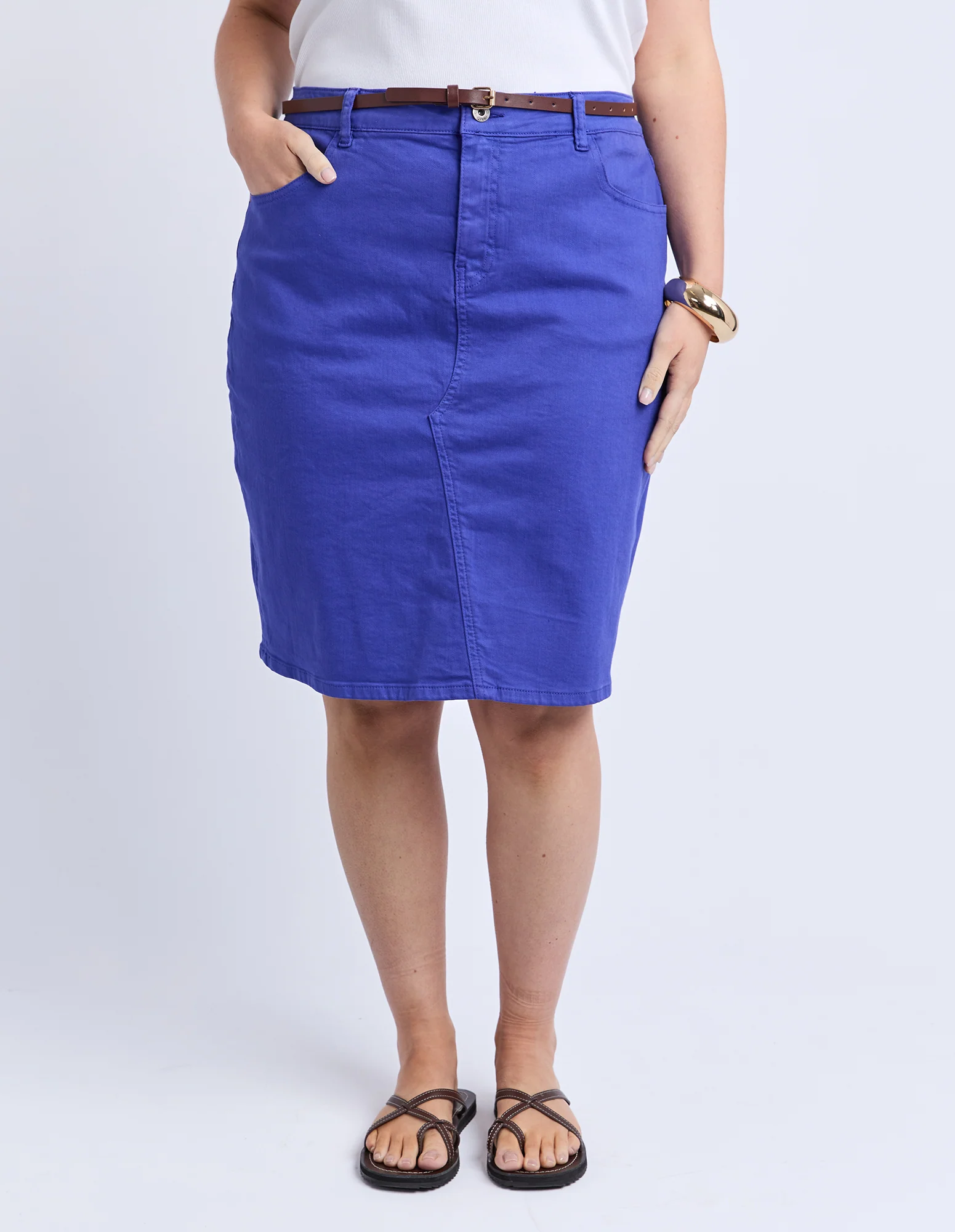 Belle Denim Skirt Ocean Blue - Image 7
