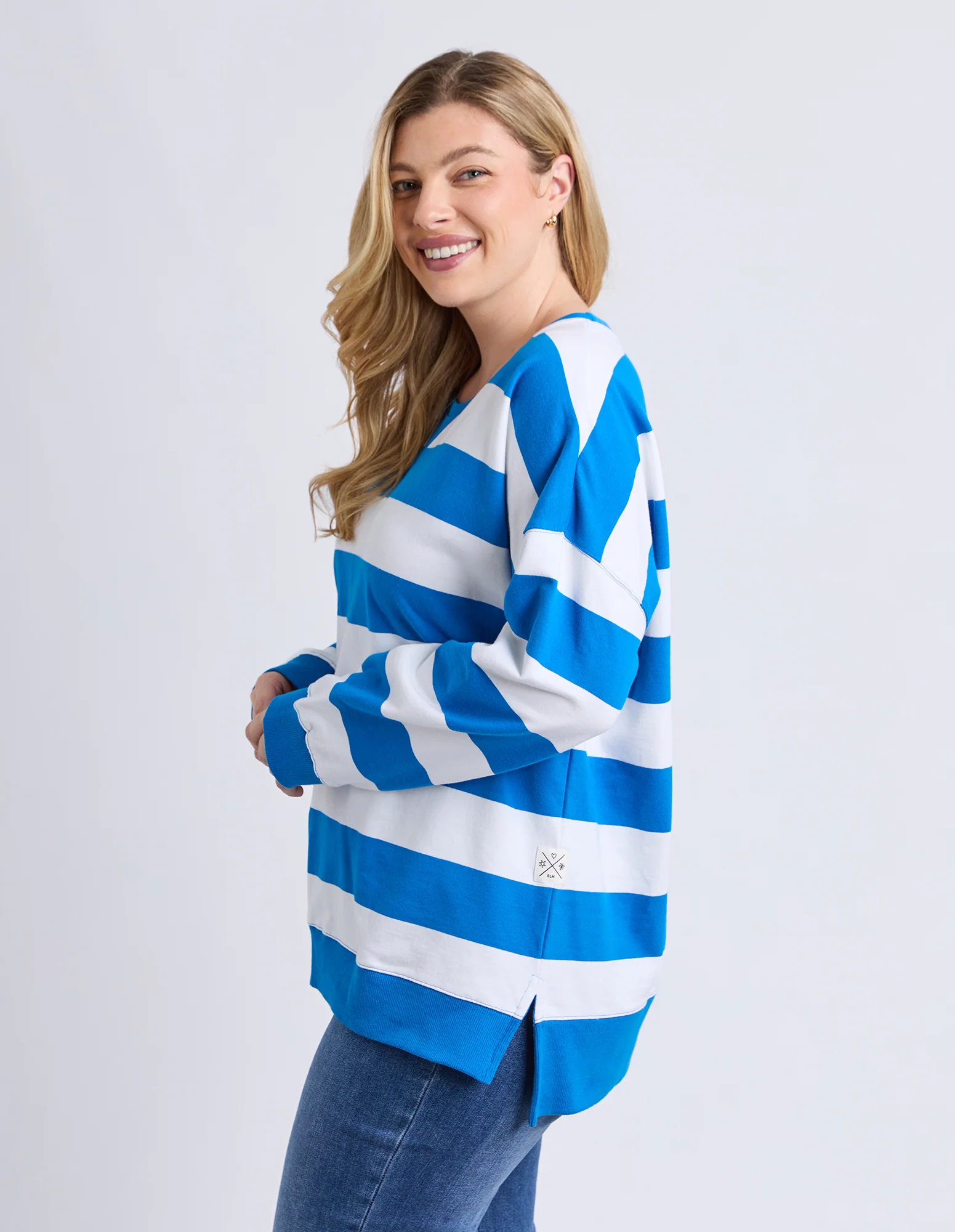 Billie Block Crew Royal Blue/White Stripe - Image 11