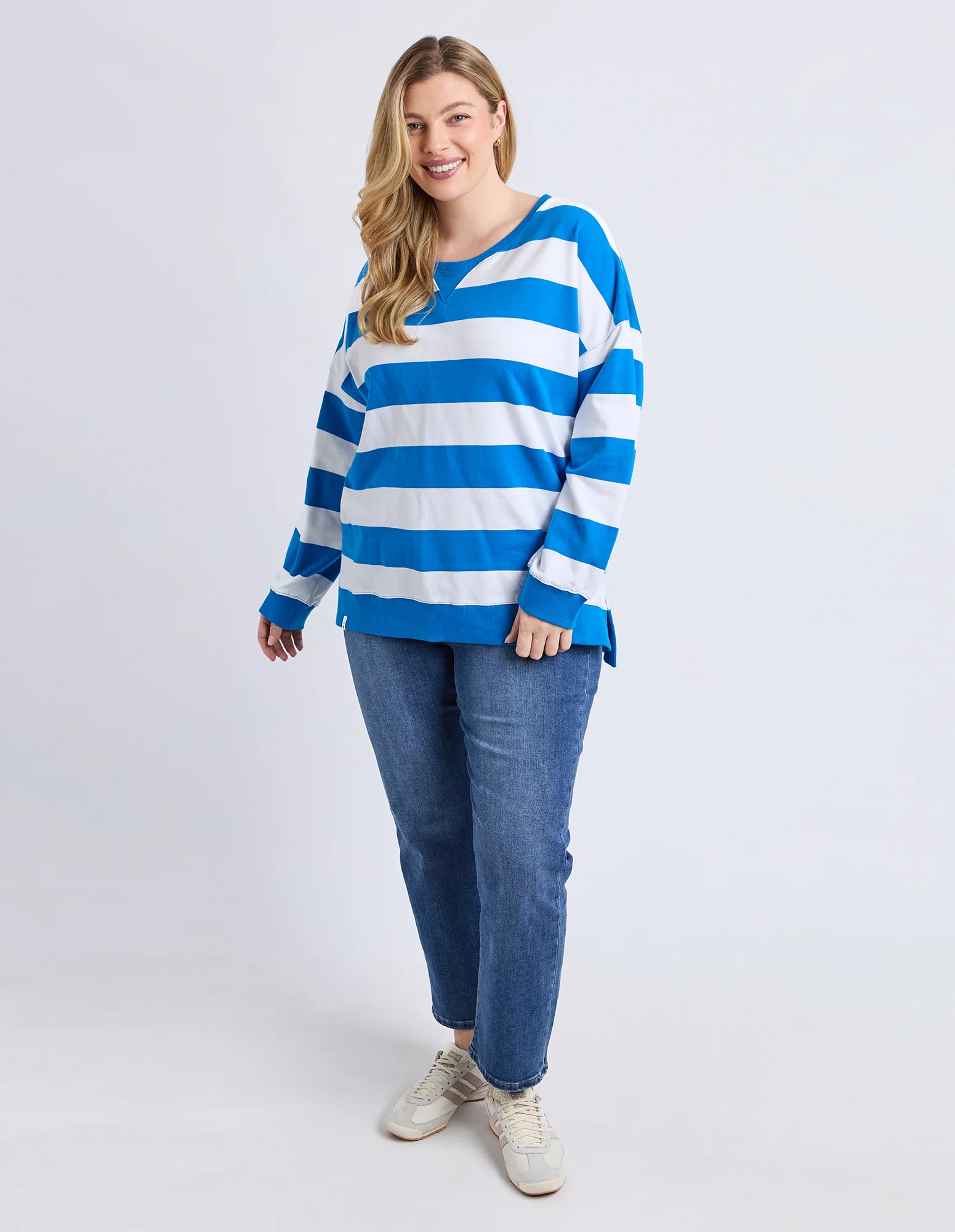 Billie Block Crew Royal Blue/White Stripe - Image 8