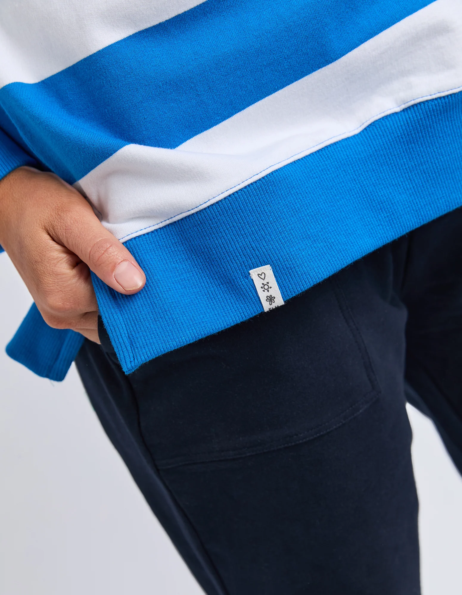 Billie Block Crew Royal Blue/White Stripe - Image 9