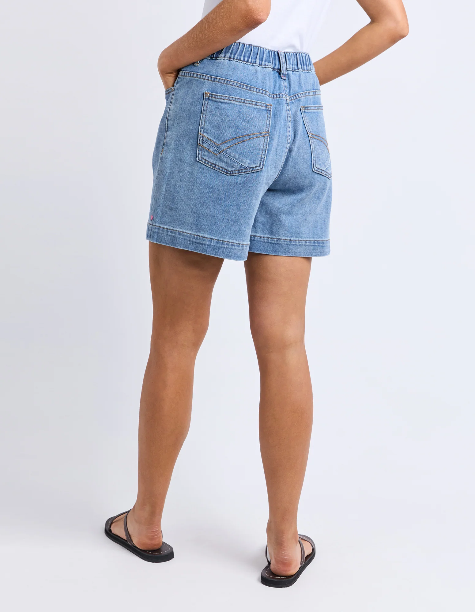 Birdie Denim Short Light Blue Wash - Image 11