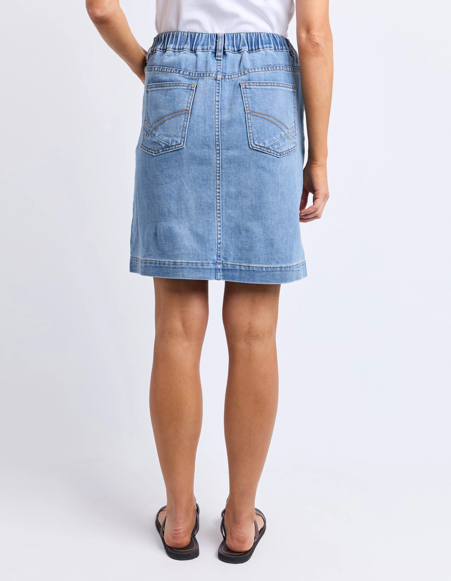 Birdie Denim Skirt Light Blue Wash - Image 4