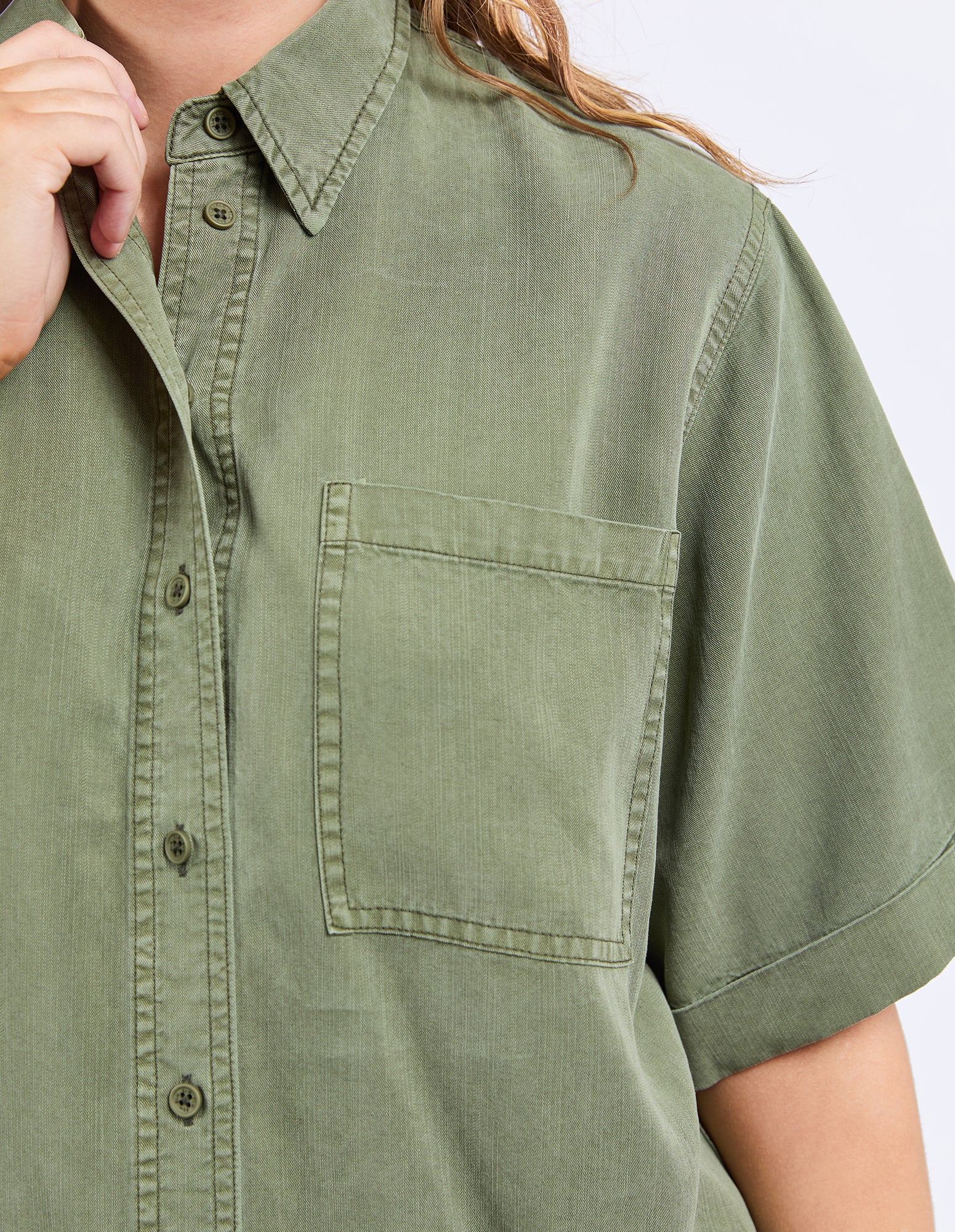 Bliss Washed Shirt Clover - Image 5