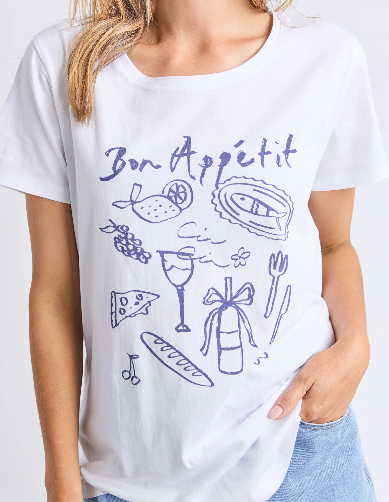 Bon Appetit Tee White - Image 9