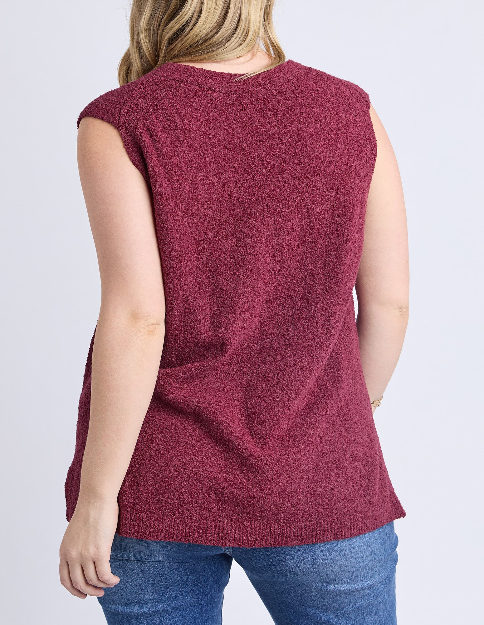 Bowie Knit Vest Plum - Image 10
