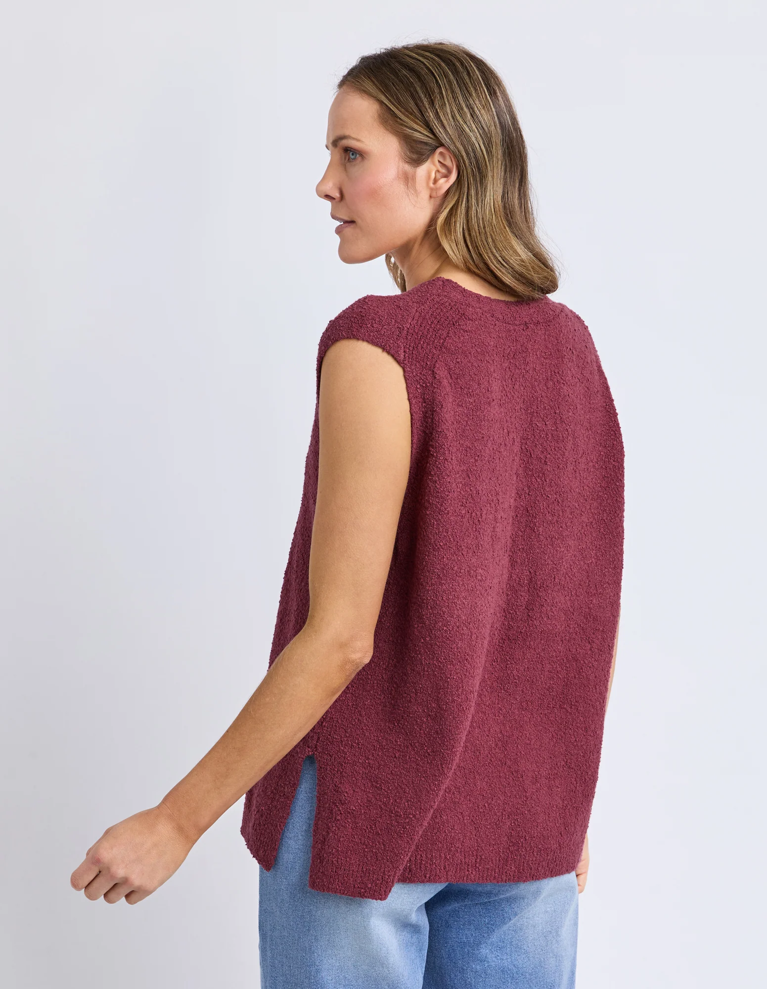 Bowie Knit Vest Plum - Image 4