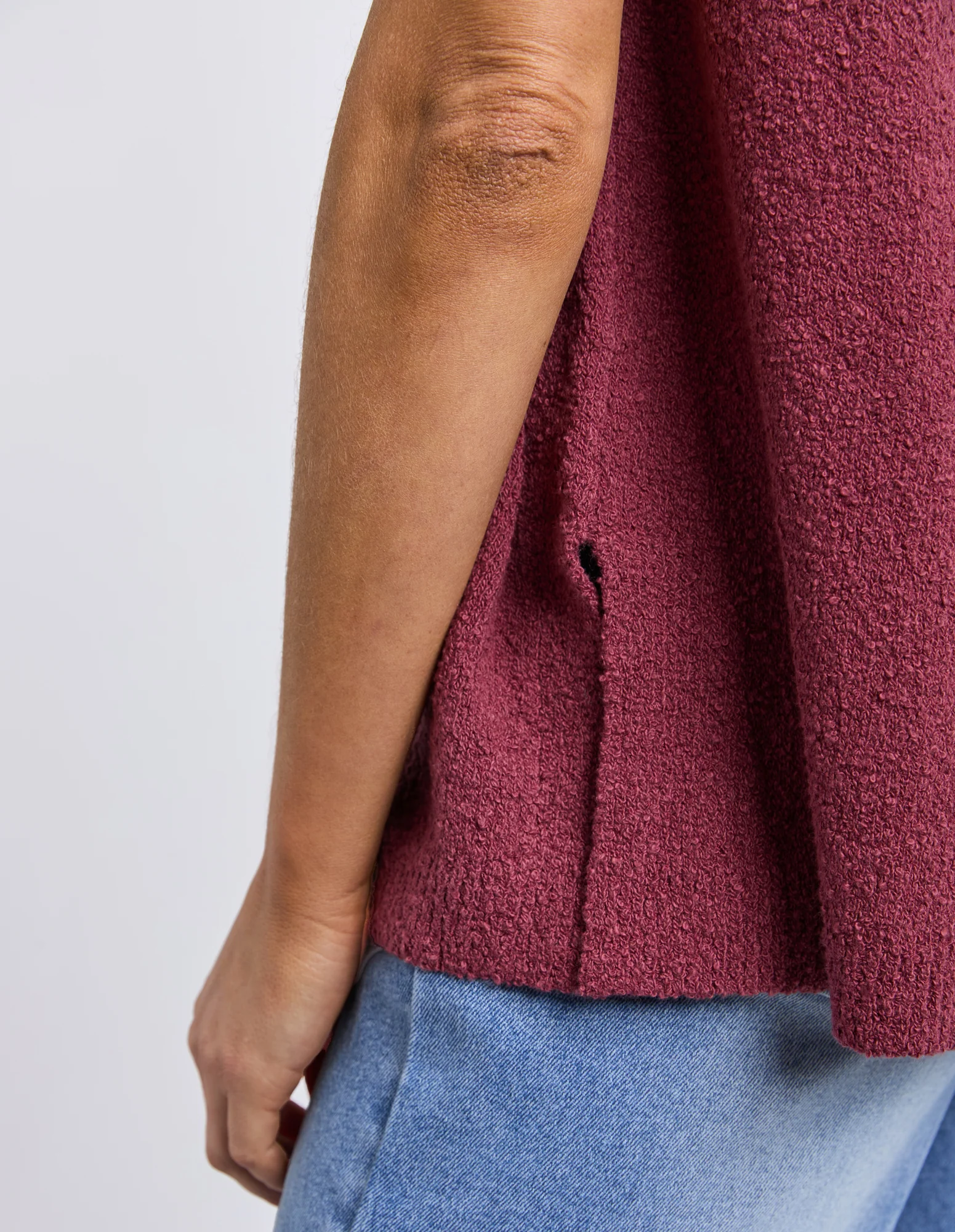 Bowie Knit Vest Plum - Image 6