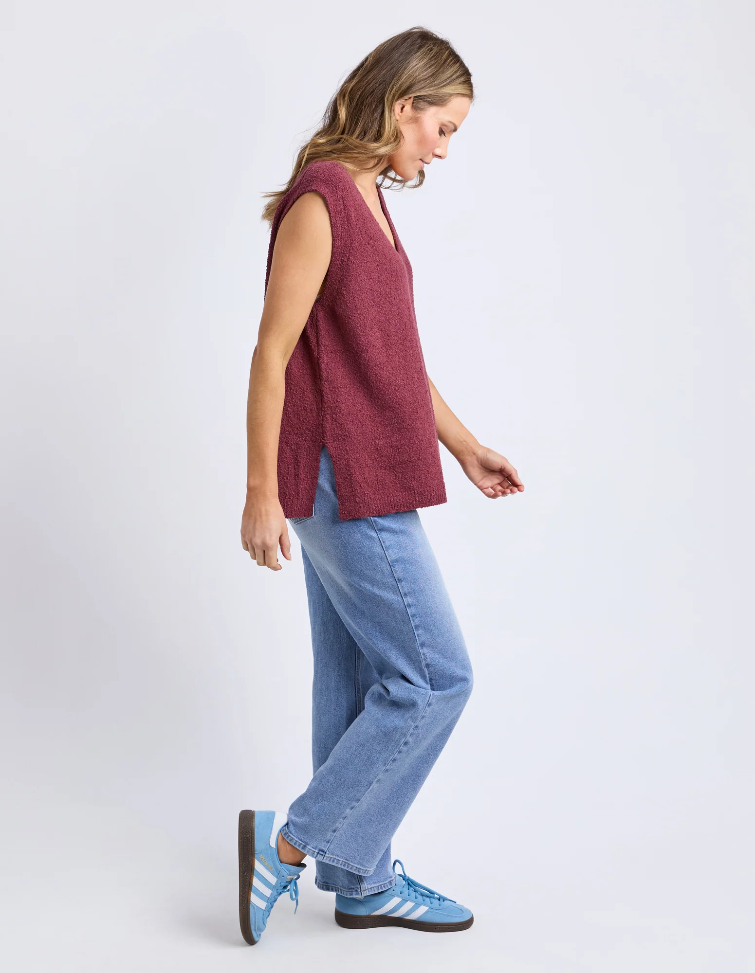 Bowie Knit Vest Plum - Image 7