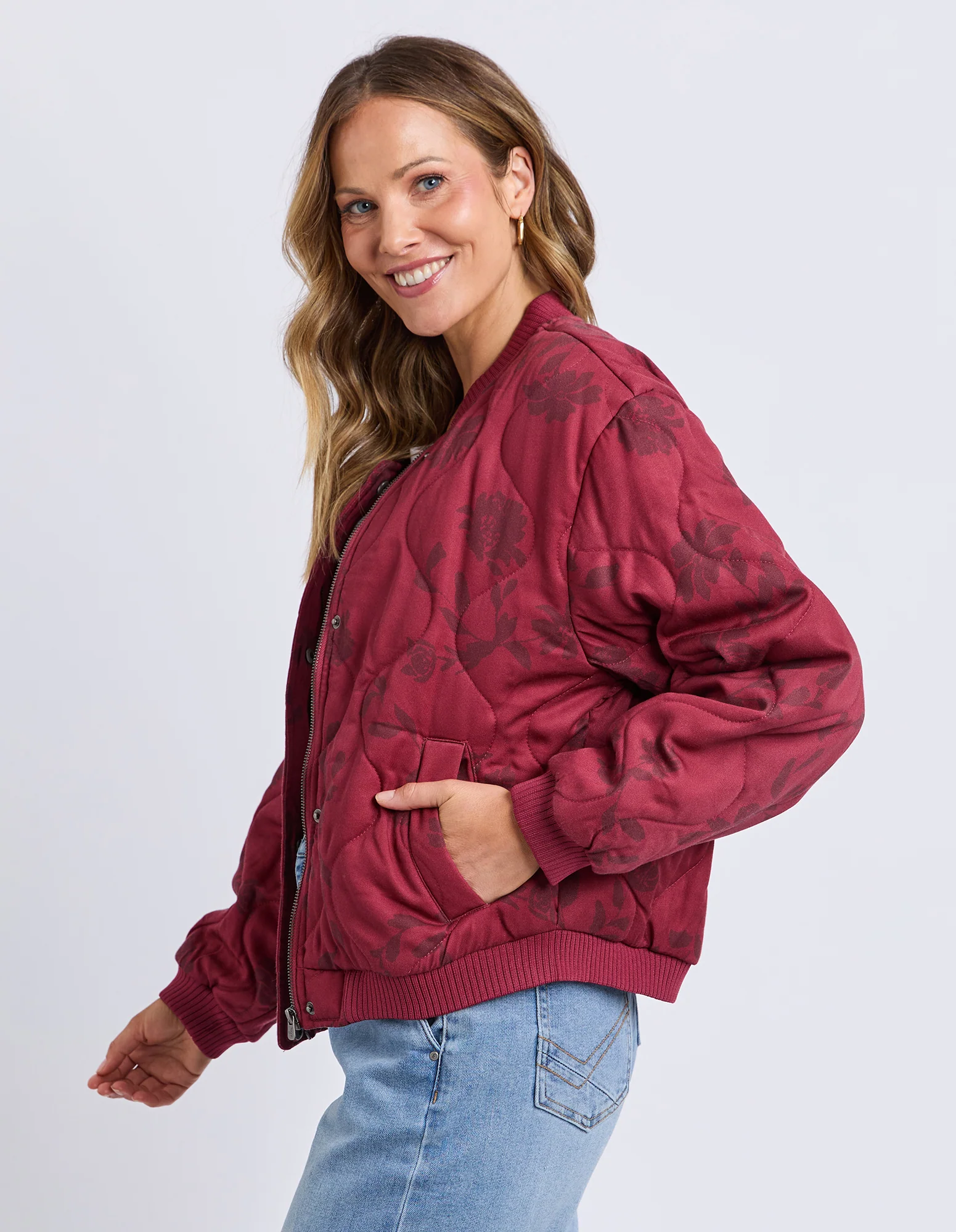 Bramble Jacket Plum Bramble Print - Image 5