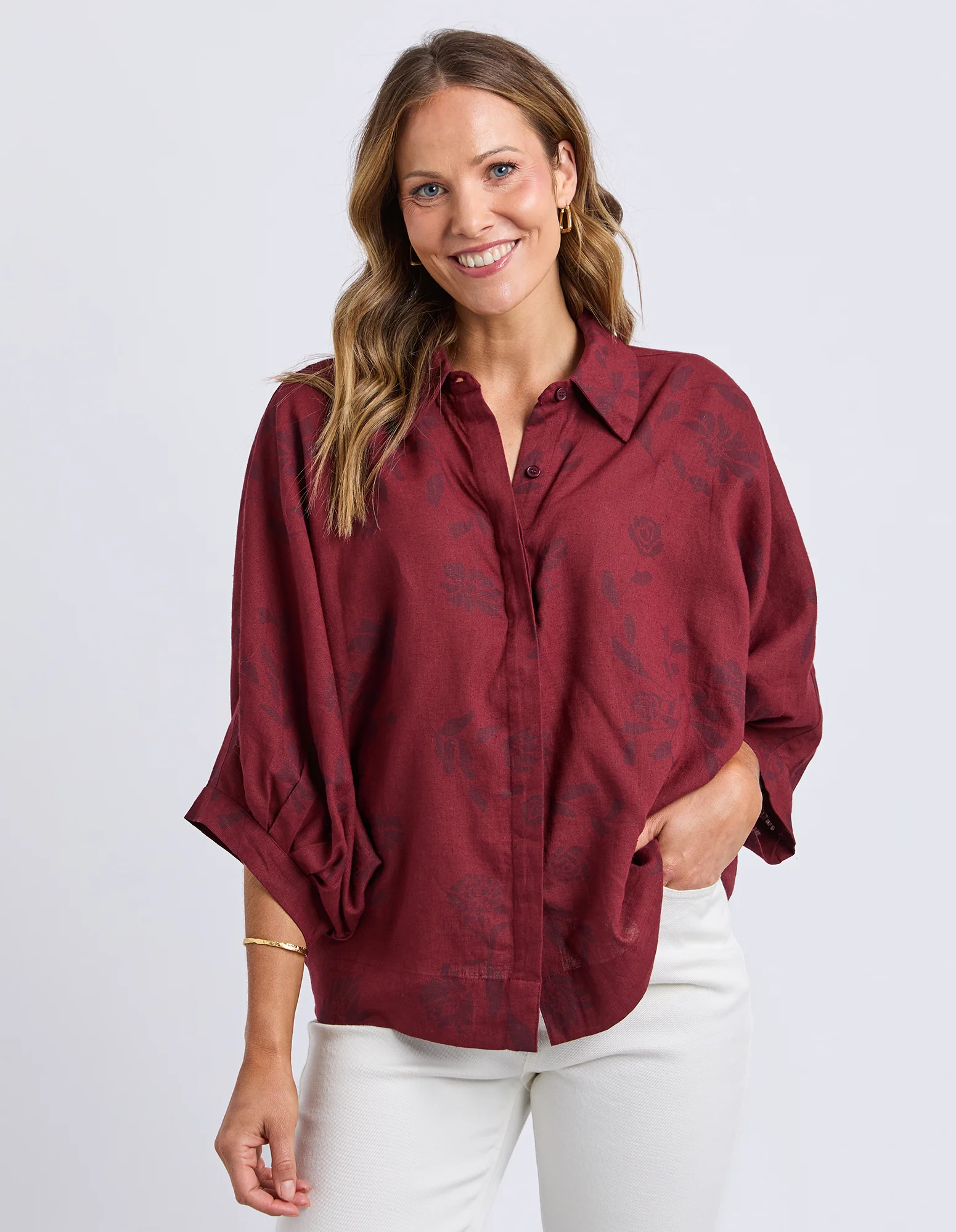 Bramble Shirt Plum Bramble Print - Image 2