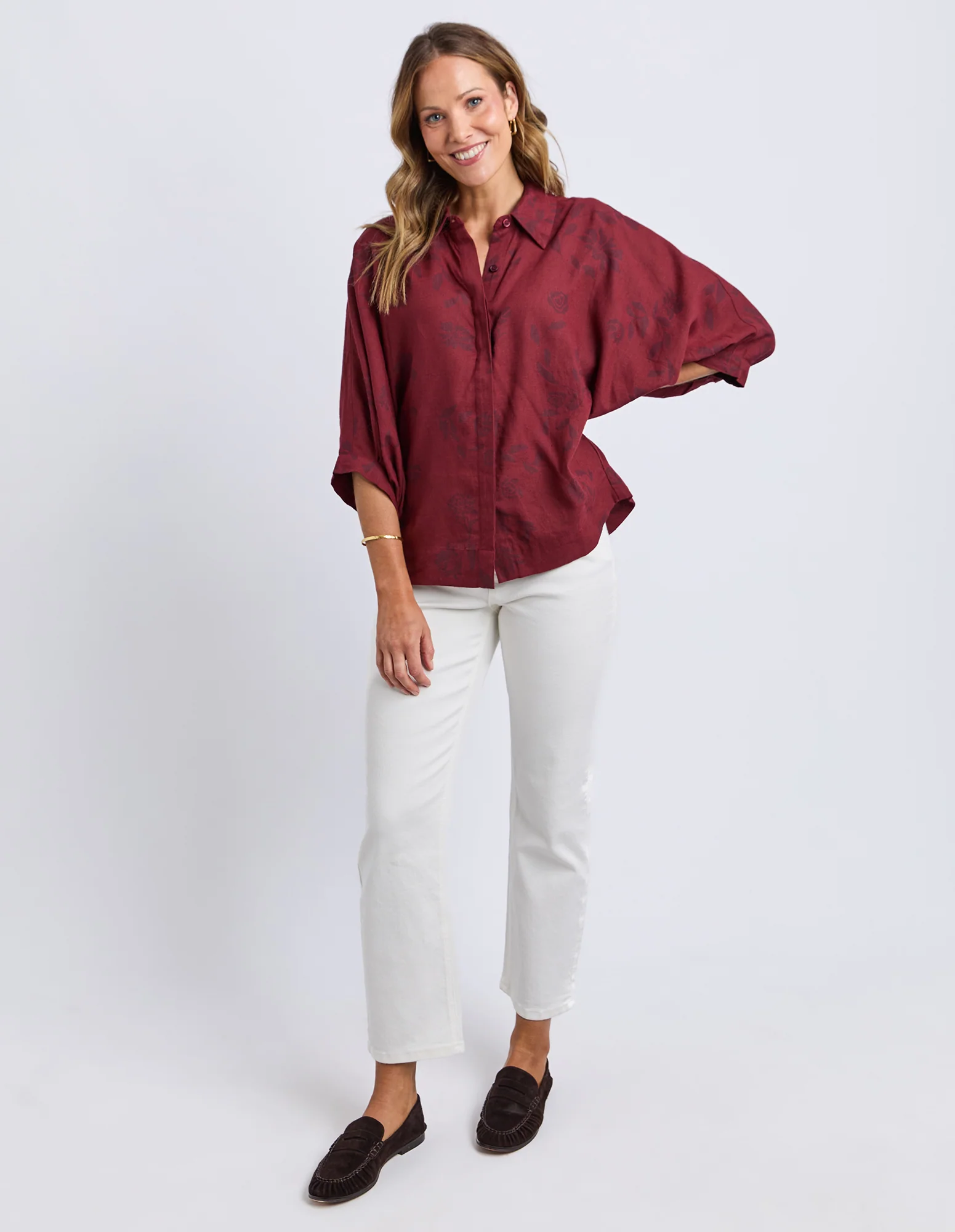 Bramble Shirt Plum Bramble Print - Image 3