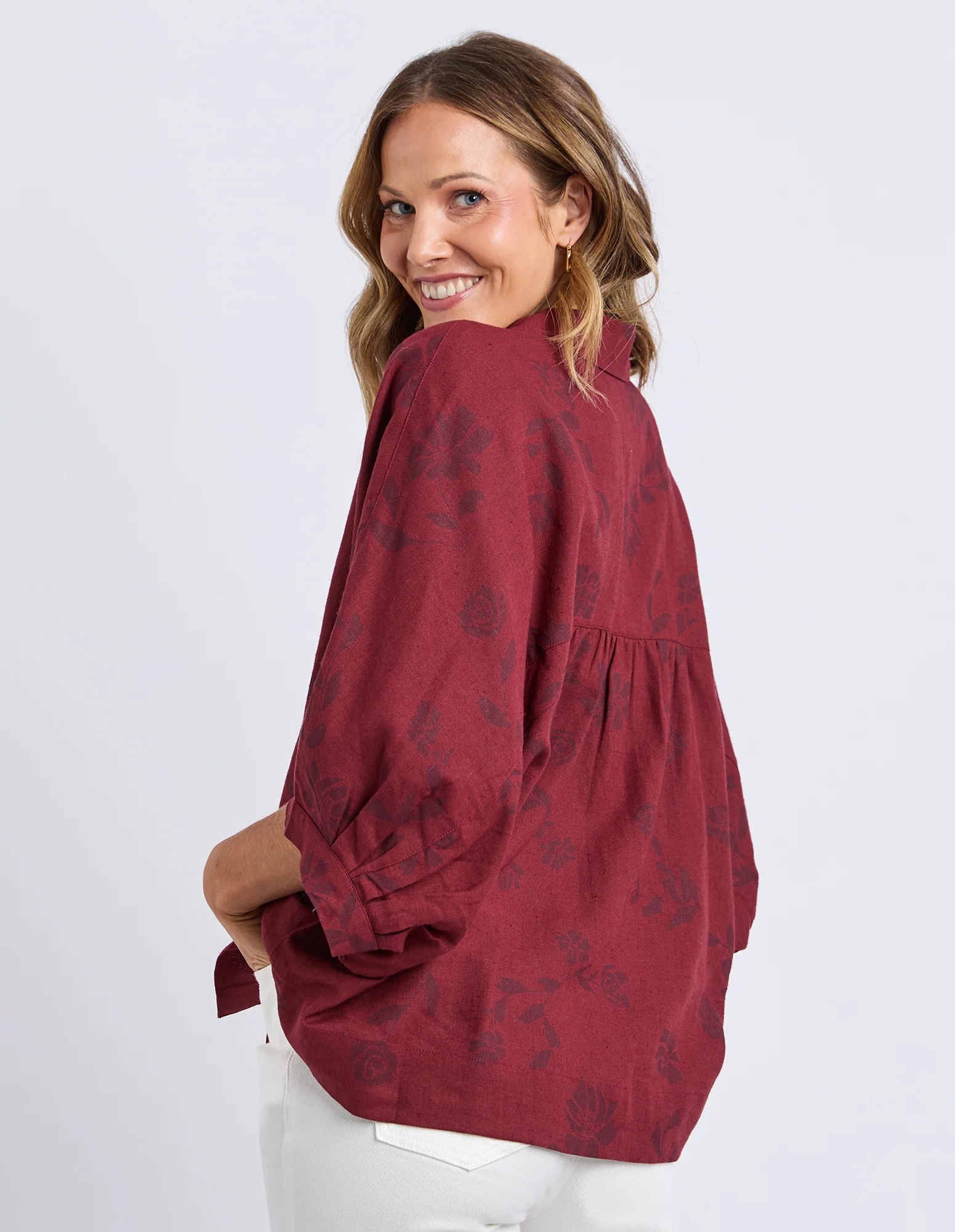 Bramble Shirt Plum Bramble Print - Image 4