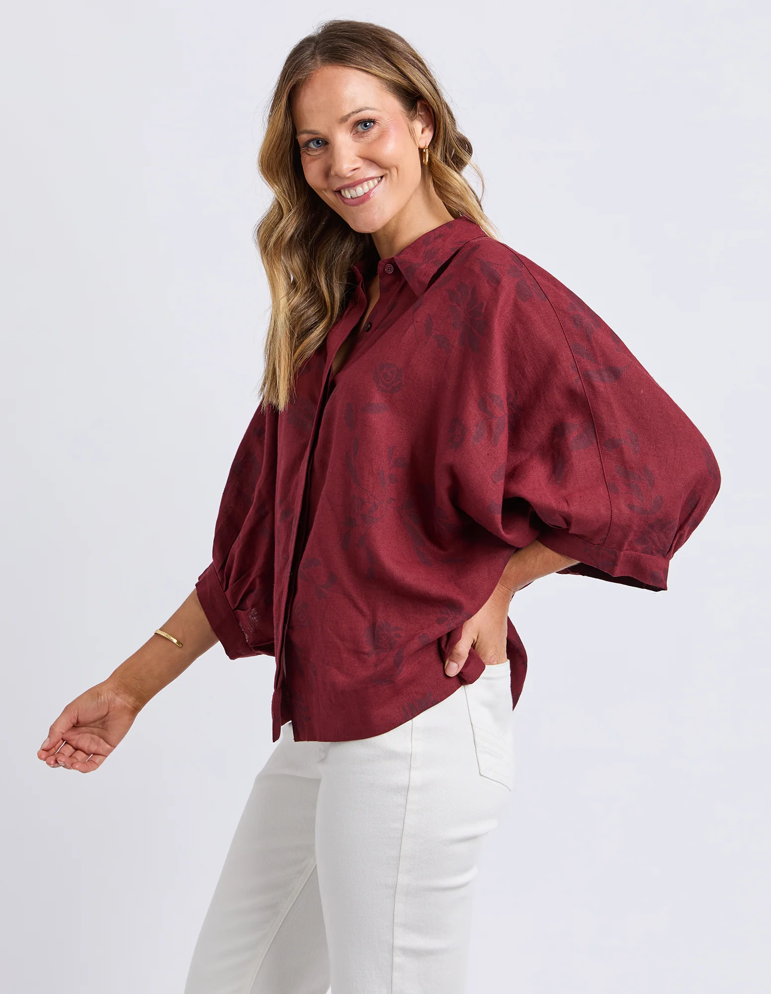 Bramble Shirt Plum Bramble Print - Image 5