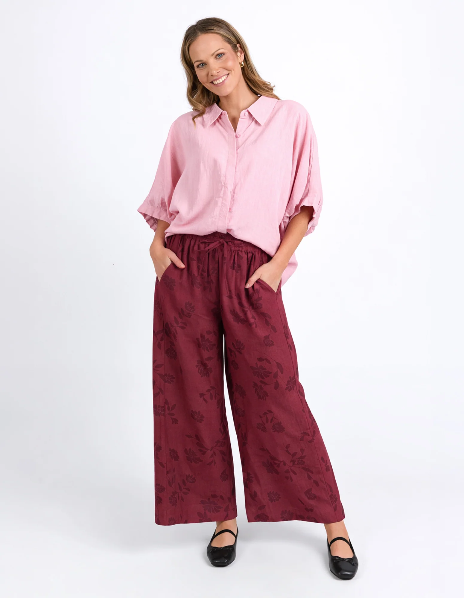 Bramble Wide Leg Pant Plum - Image 3