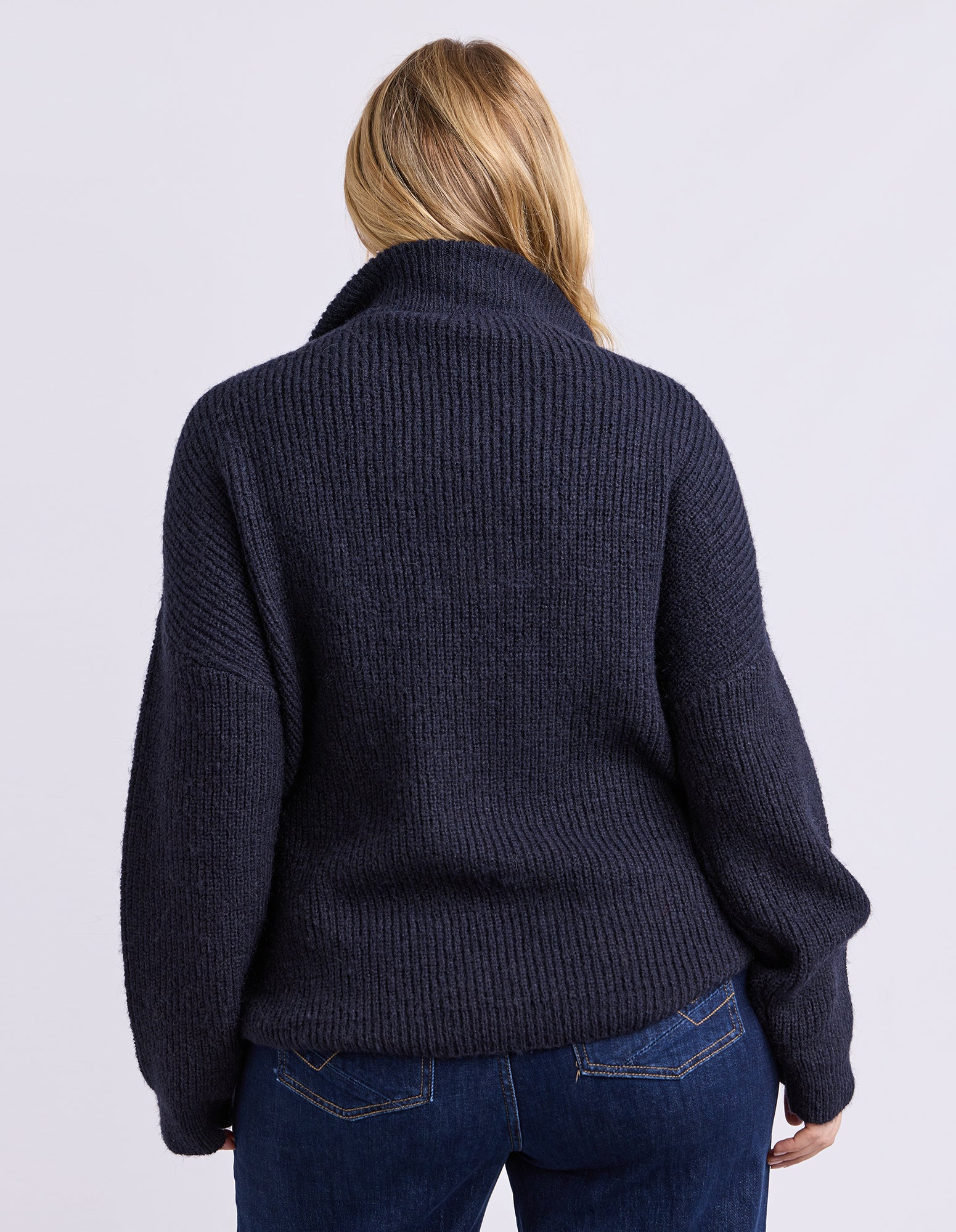 Bron Button Knit Dark Sapphire - Image 4