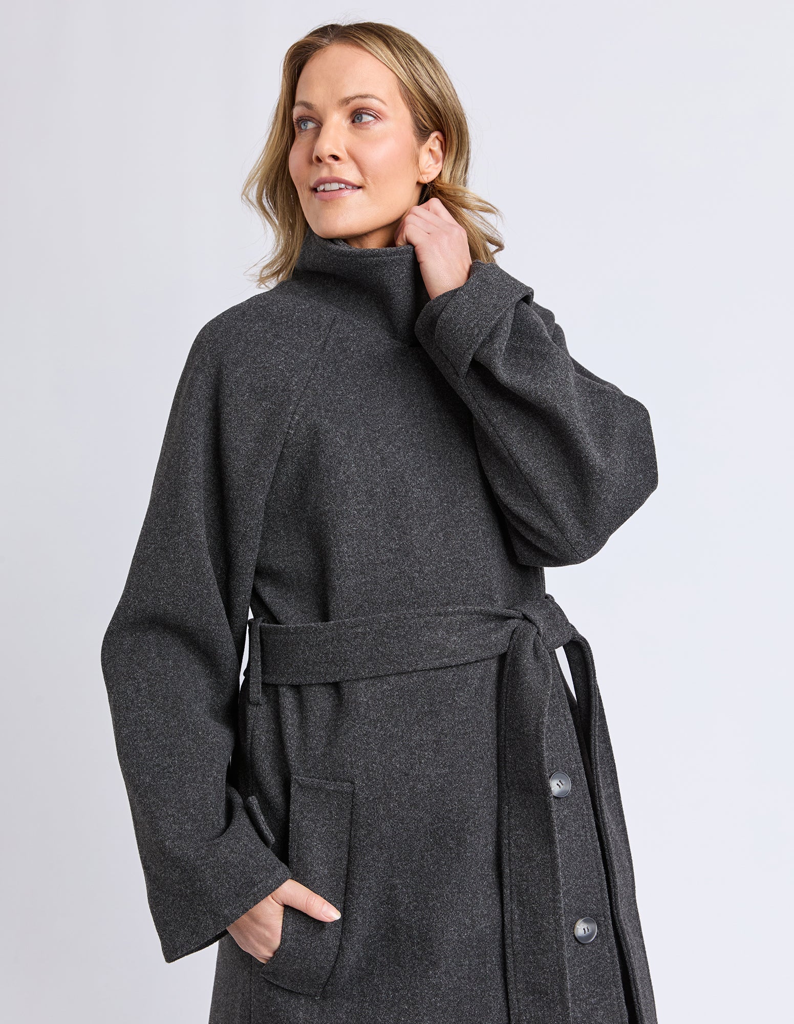Caroline Coat Grey Marle - Image 2