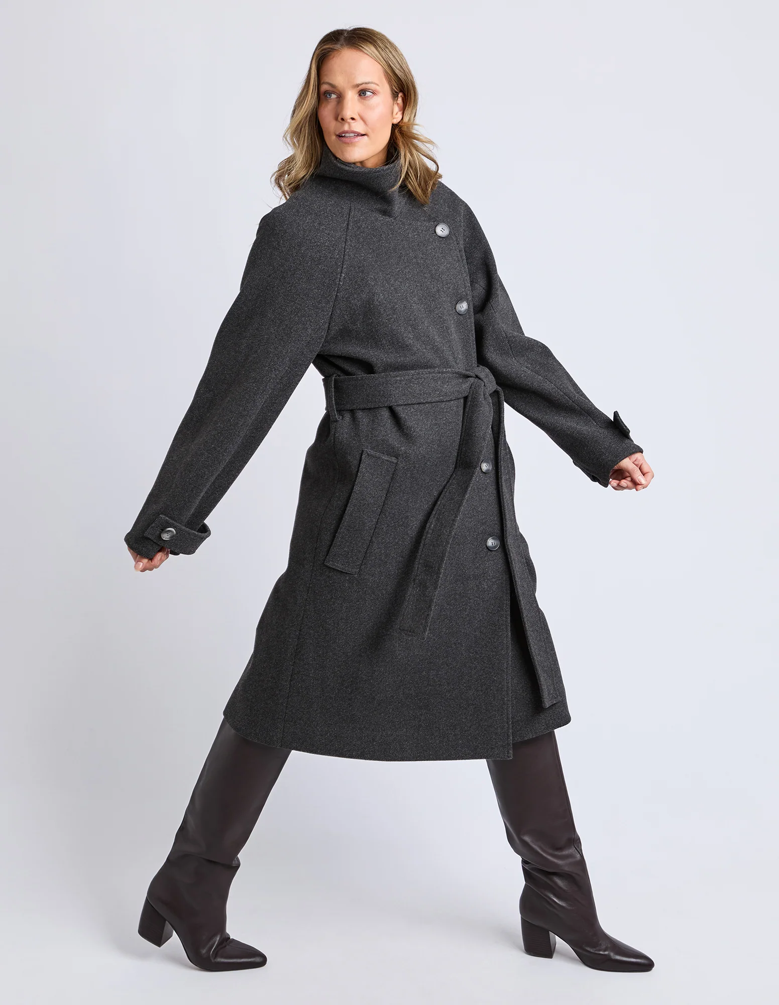 Caroline Coat Grey Marle - Image 4