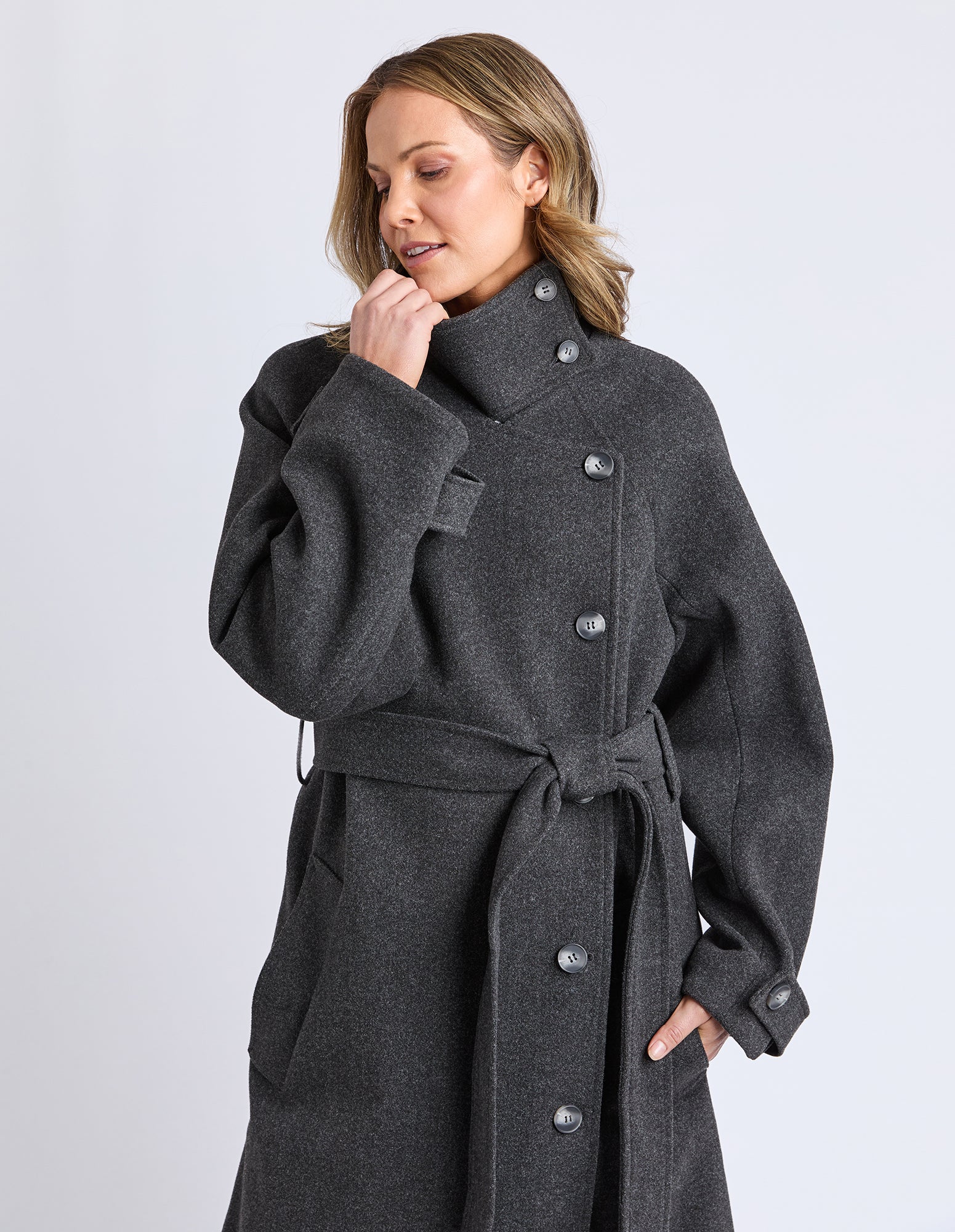 Caroline Coat Grey Marle - Image 5