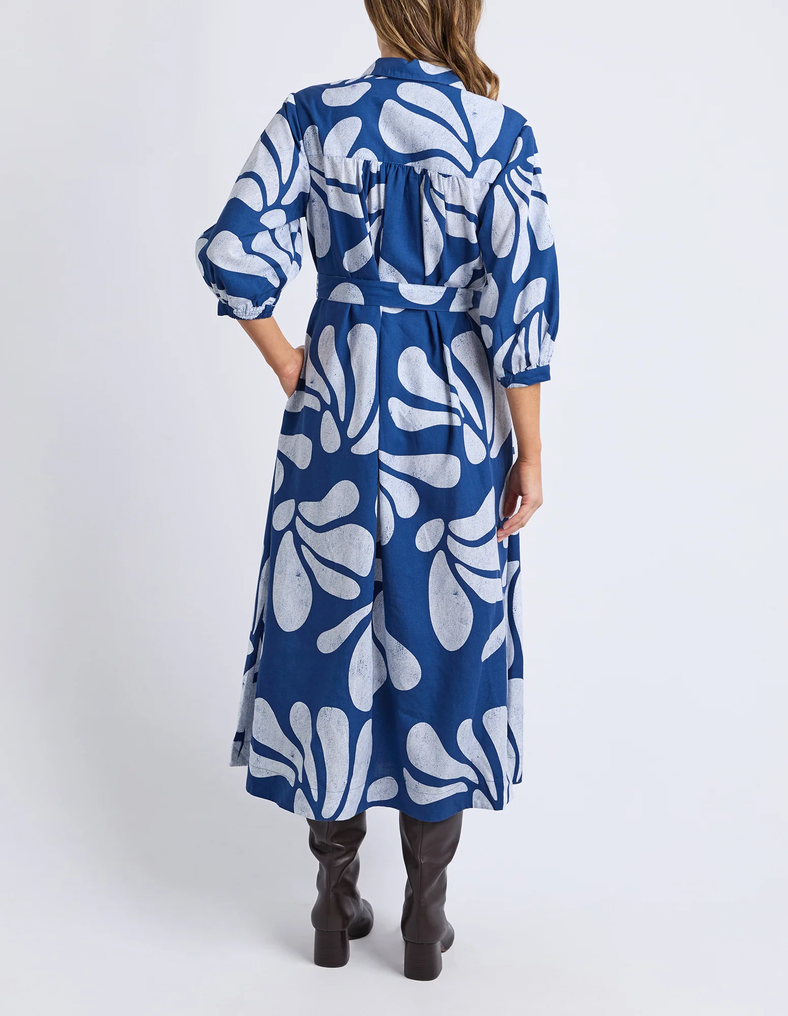 Celeste Dress Classic Navy Print - Image 4