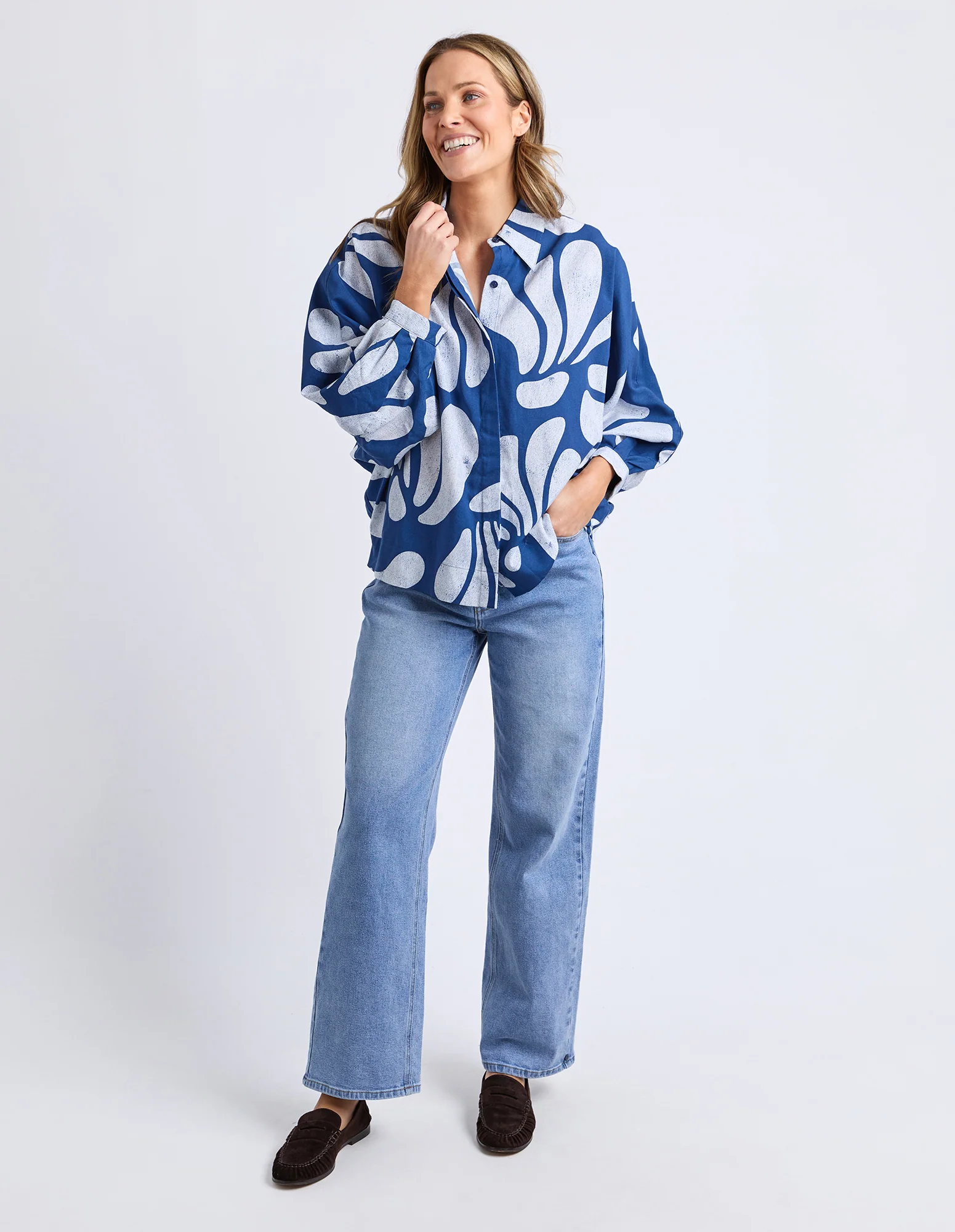 Celeste Shirt Classic Navy Print - Image 4