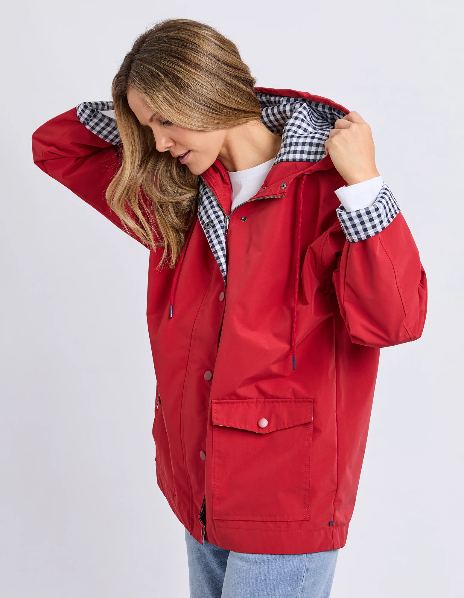 Chelsea Rain Coat Cranberry - Image 4