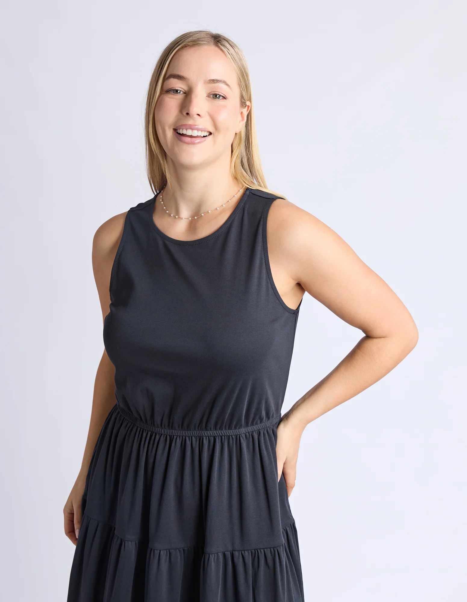 Coco Jersey Dress Black - Image 4