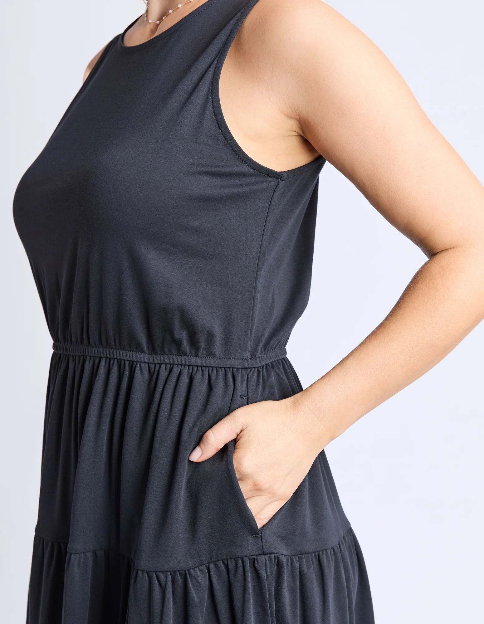 Coco Jersey Dress Black - Image 5
