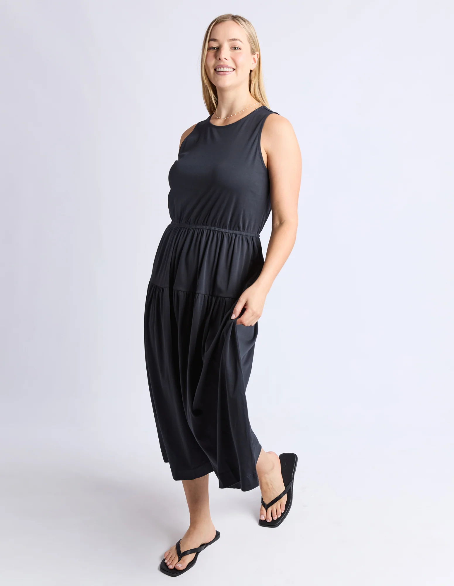 Coco Jersey Dress Black - Image 6