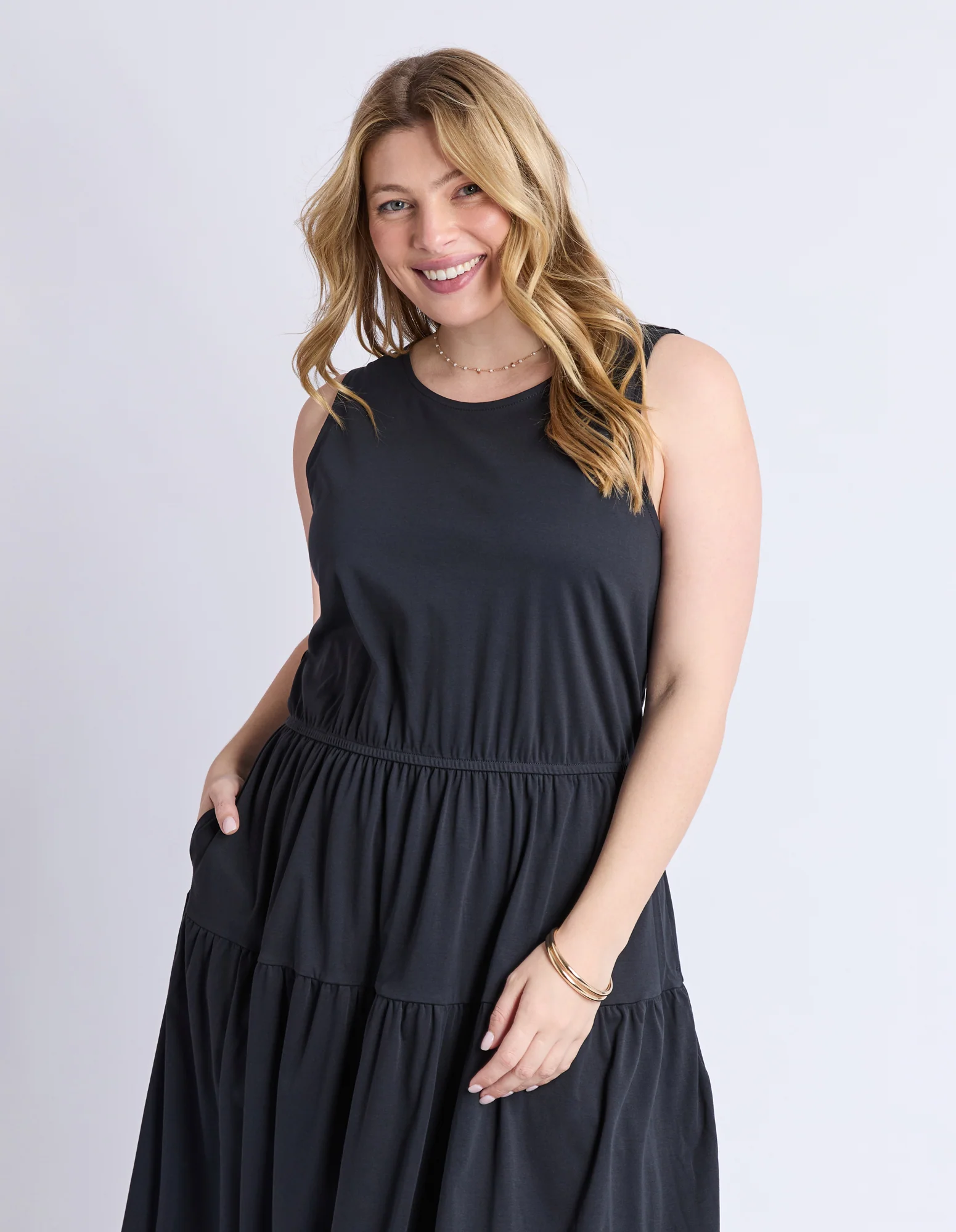 Coco Jersey Dress Black - Image 7