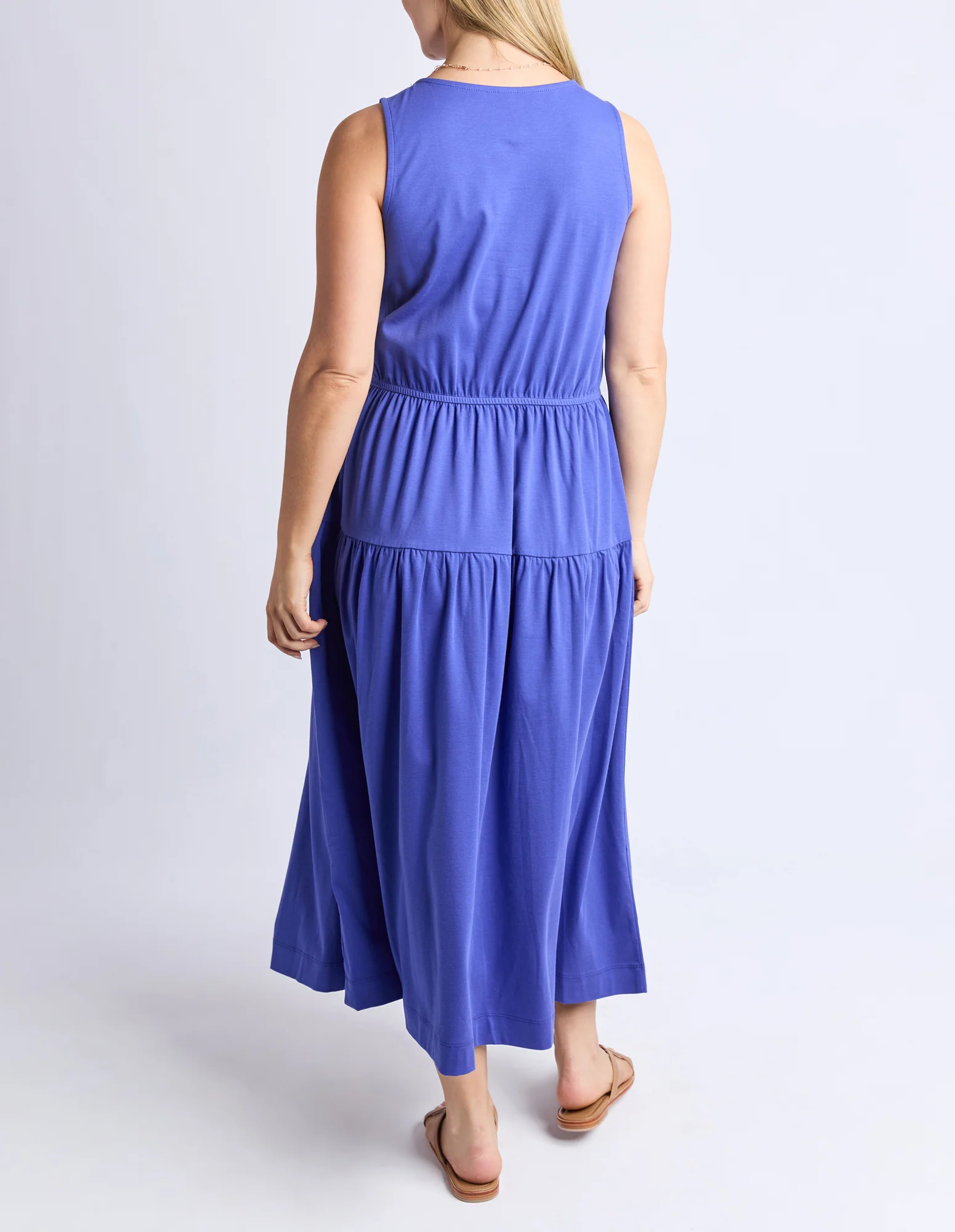 Coco Jersey Dress Bright Blue - Image 3