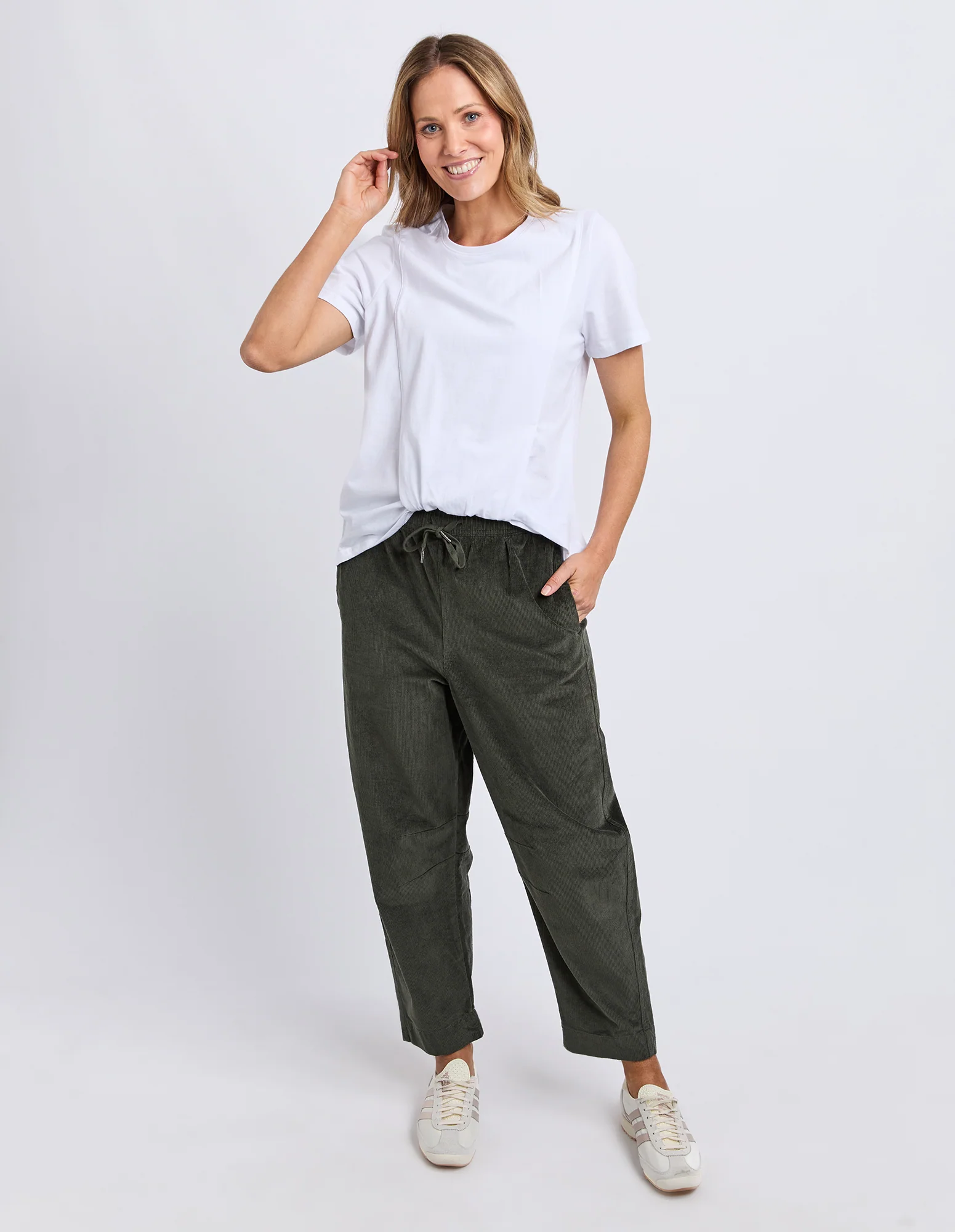 Collins Tuck Tee White - Image 2