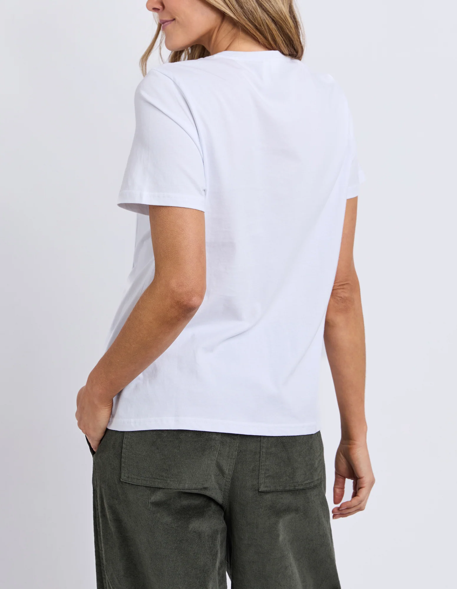 Collins Tuck Tee White - Image 3