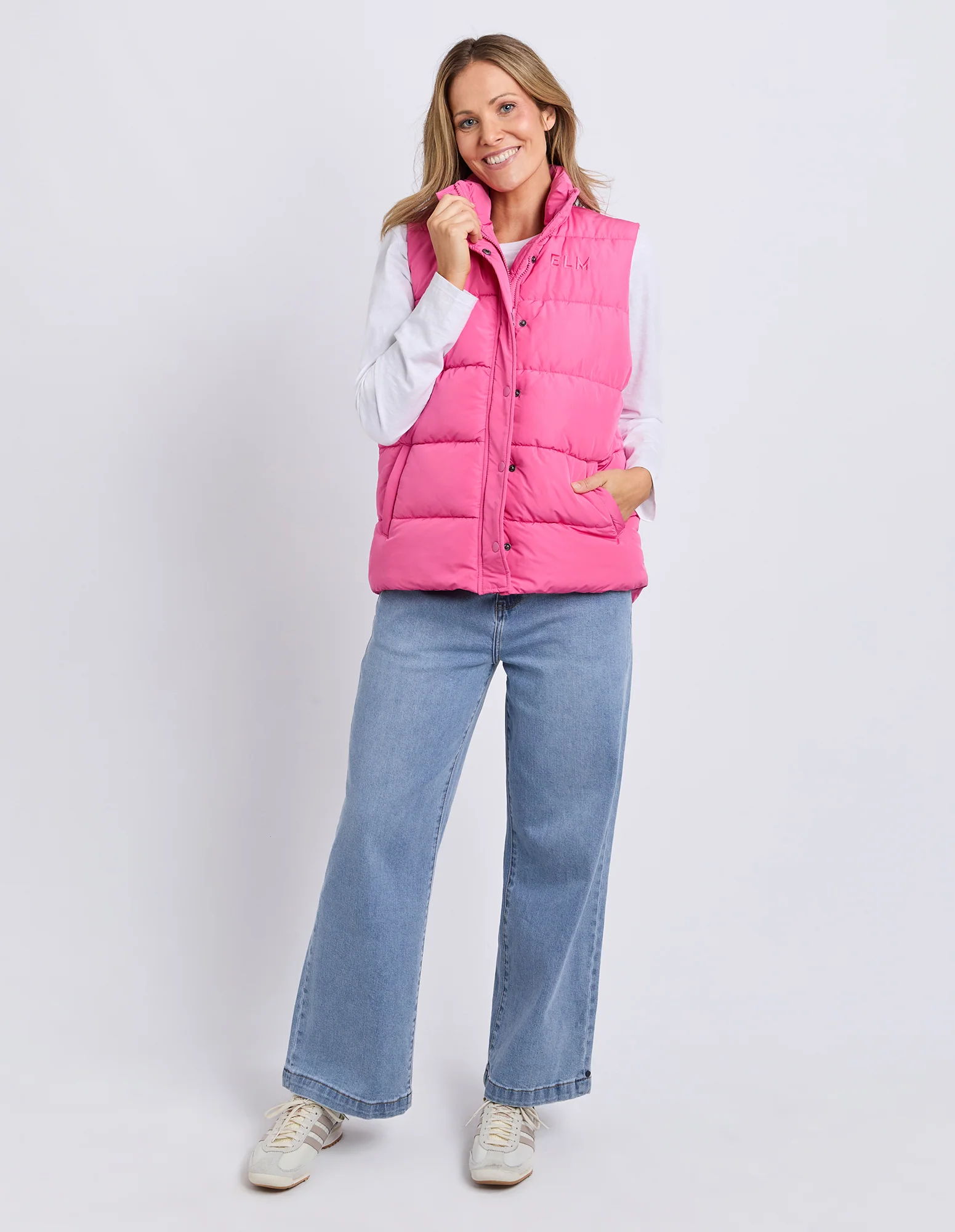 Core Puffer Vest Hot Pink - Image 2