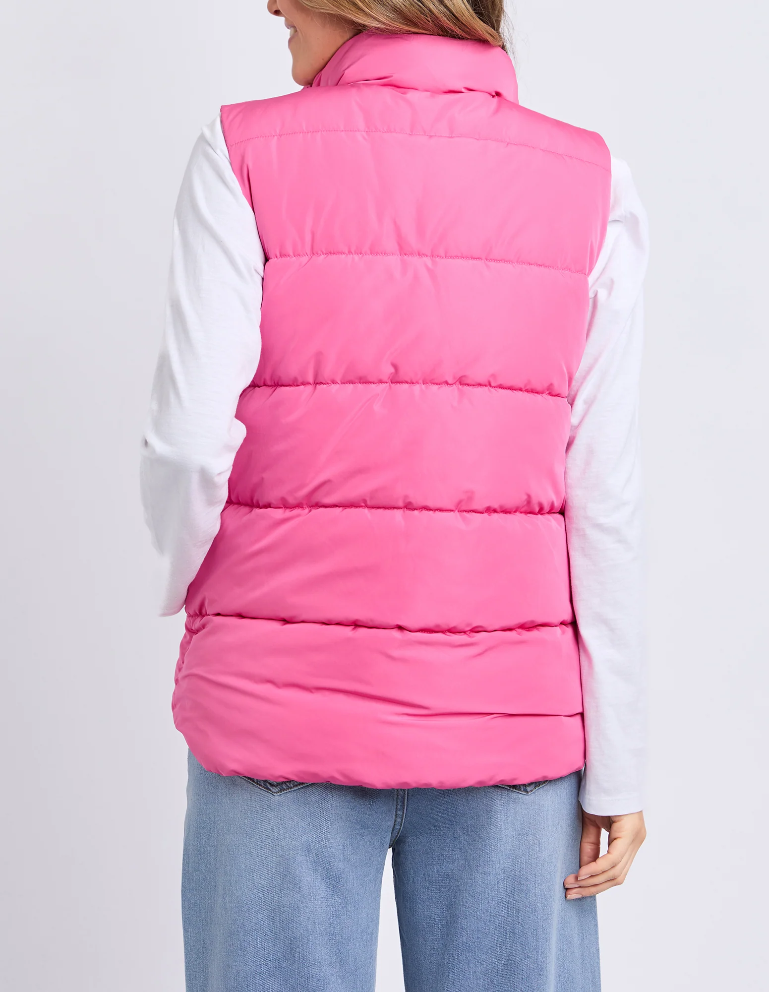 Core Puffer Vest Hot Pink - Image 3